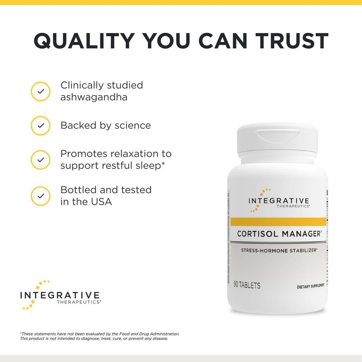 Integrative Therapeutics Cortisol Manager Tablets 90 Count