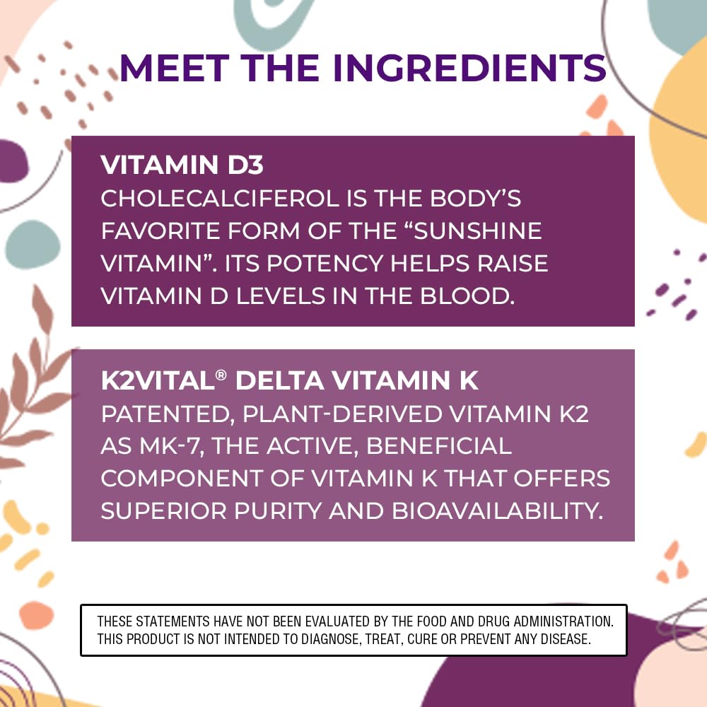 Body Kitchen Vegan Vitamin D3 + K2 MK7 5000 IU Supplement, 60 Capsules