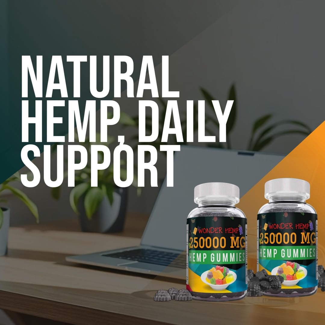 The CBD Project Naturals Hemp Gummies Extra Strength Organic High Potency Supplement Nature's Leaf Gummy with Premium Hemp Oil Extract, 50 Gummies