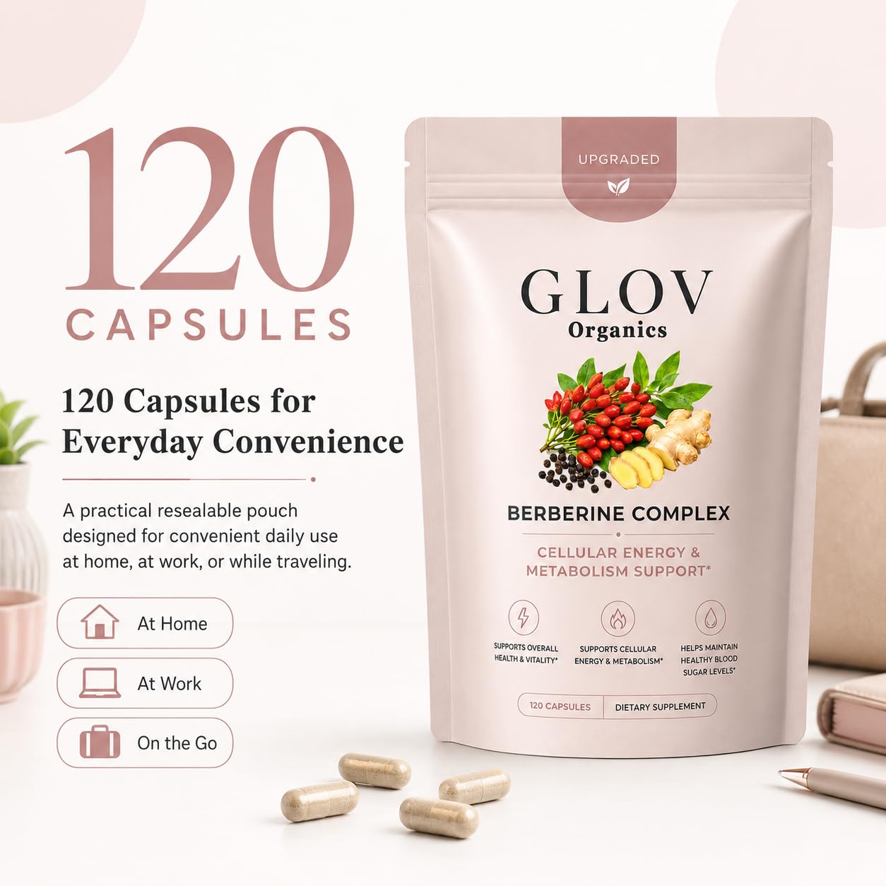 luetomi Glov Berberine Complex with Ceylon Cinnamon Softgel 1