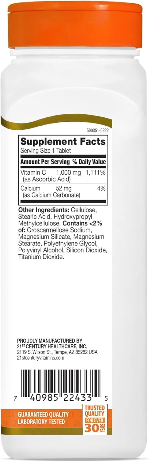 21st Century Vitamin C 1000 mg Tablets, 110 Count
