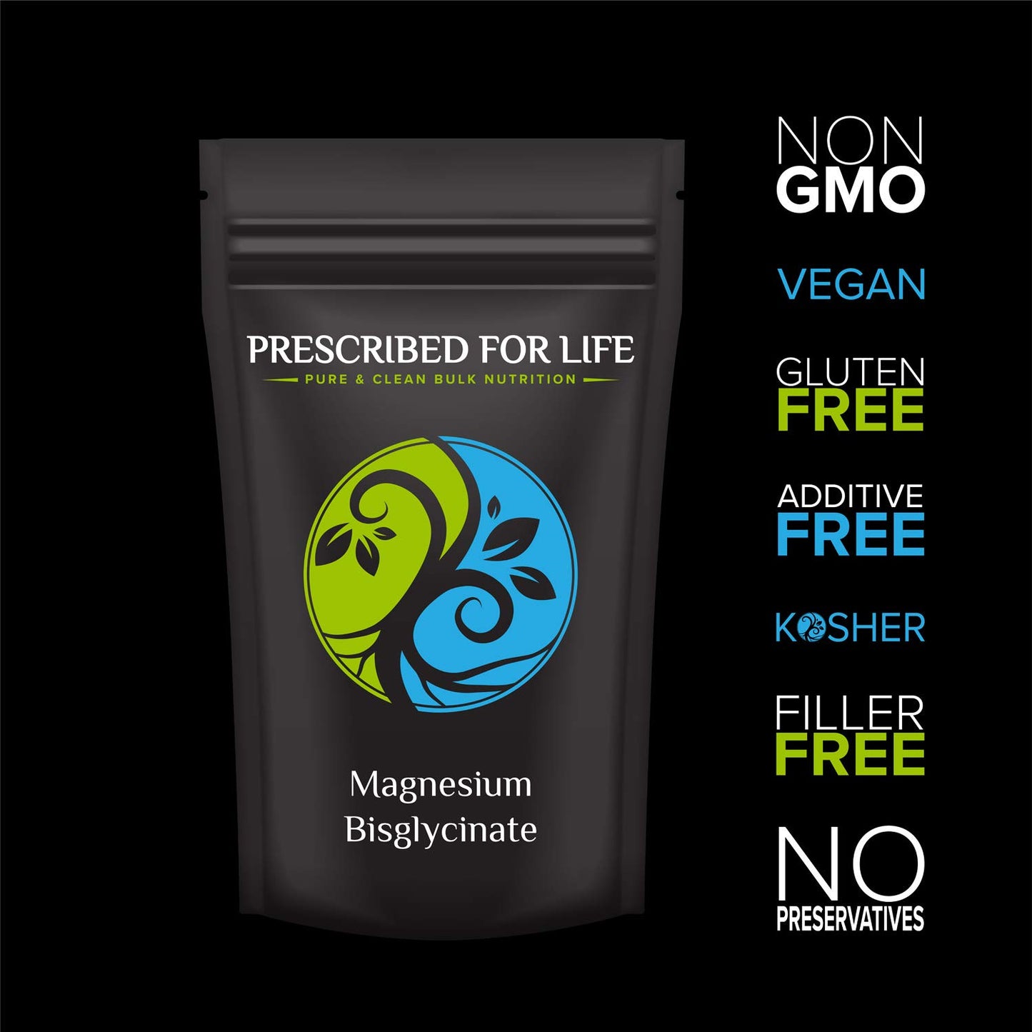 Prescribed For Life Magnesium Bisglycinate Chelate Powder, 70.55 oz