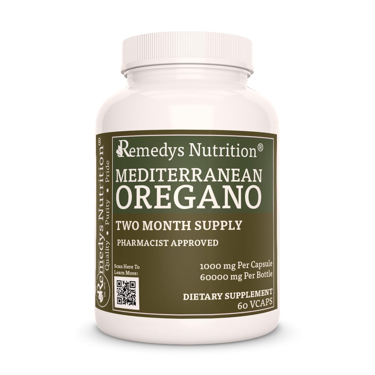 Remedy’s Nutrition Mediterranean Oregano 1,000 mg Capsules 60 Count