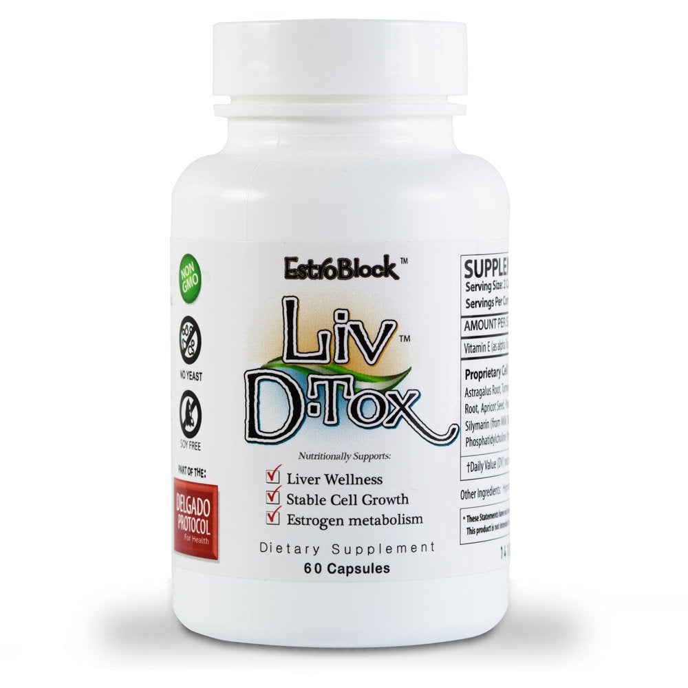 The Delgado Protocol for Health Liv D-Tox Liver Detox and Cleanse Support Capsules, 180 Count