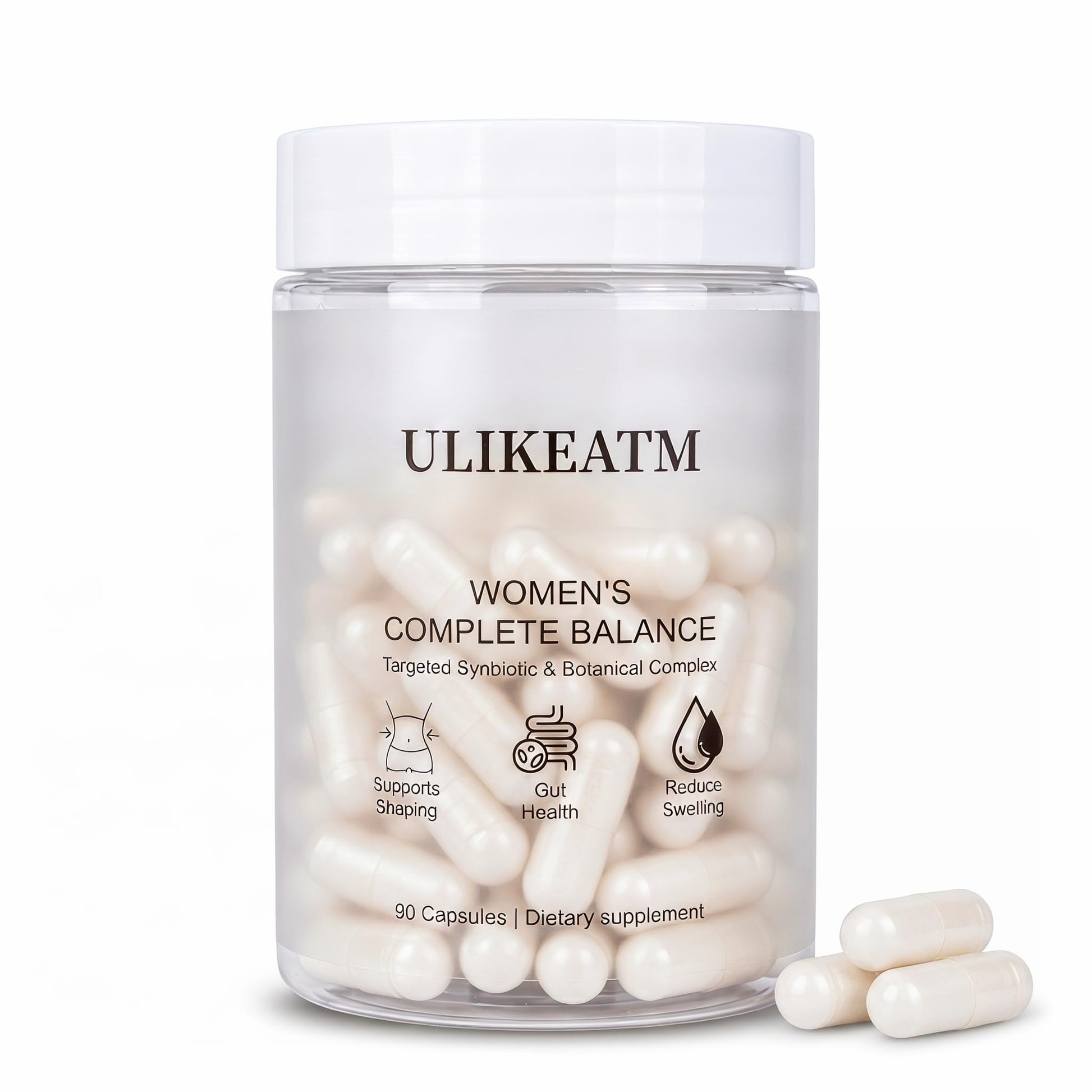 ULIKEATM Biofilm Probiotic Gut Health Capsules with Berberine, Digestive Balance & Metabolism Support for Women, Gluten-Free, Vegan, Non-GMO, 90 Capsules
