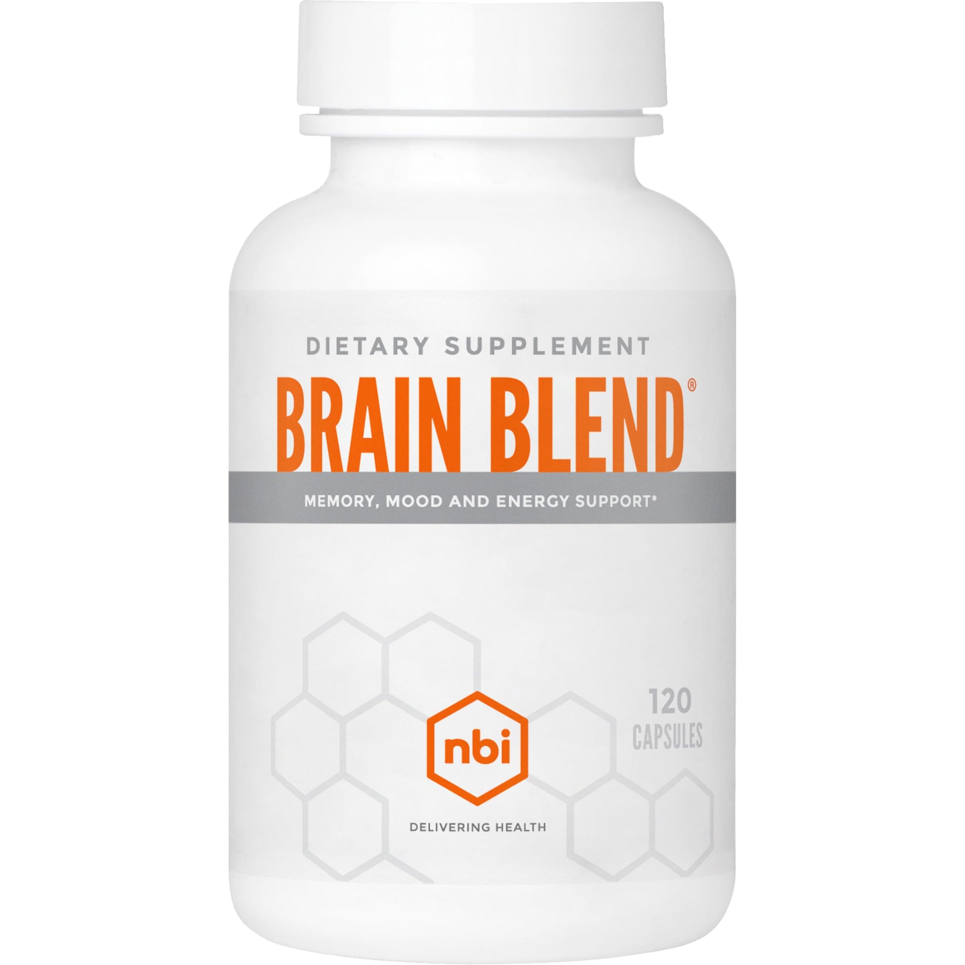 NBI Brain Blend for Memory, Focus, Concentration, Cognitive Function for Men & Women Capsules 120