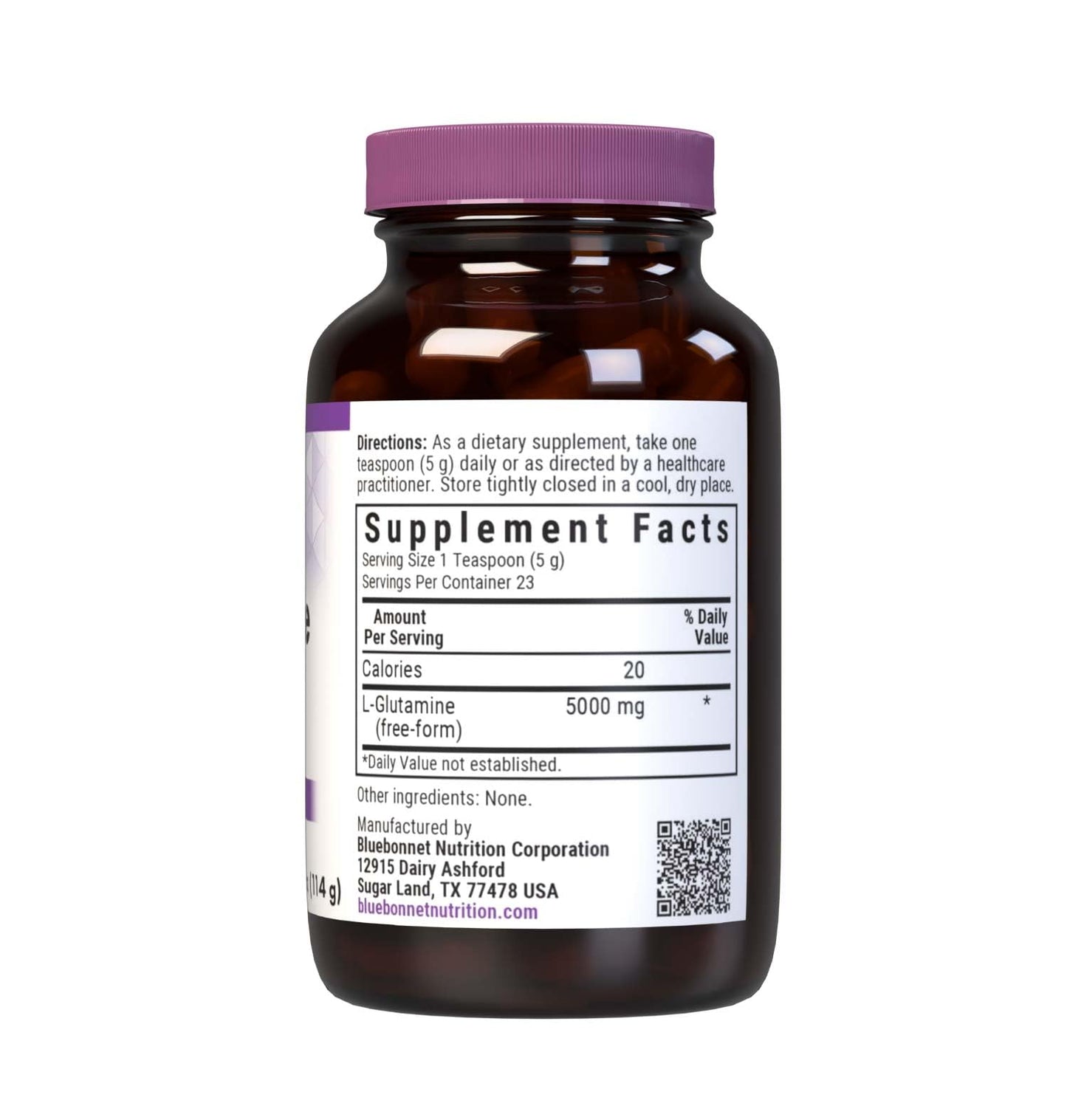 BlueBonnet L-Glutamine Powder 5000mg, 4 oz
