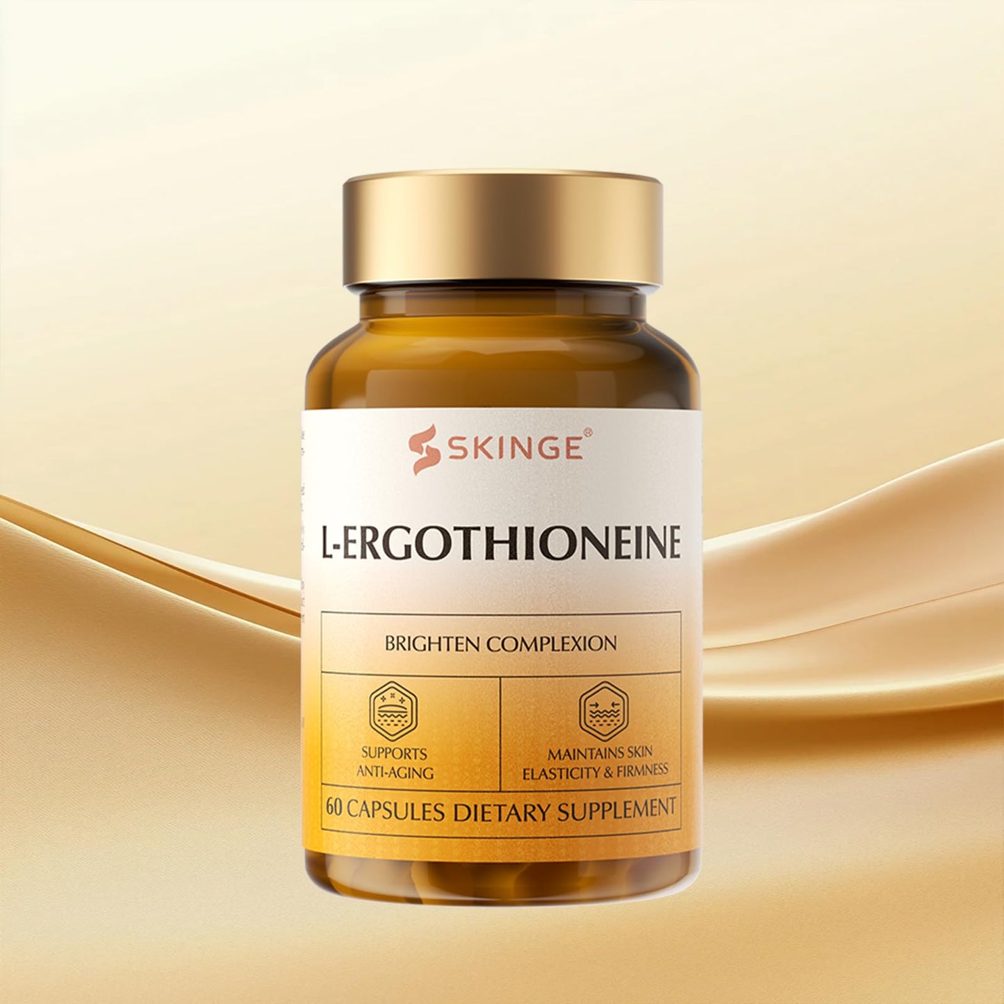 Ahete SKINGE L-Ergothioneine 30mg Capsules, 90 Count