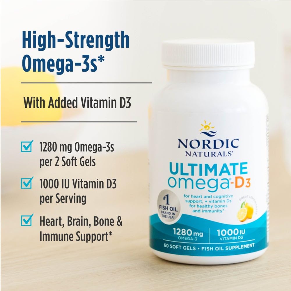 Nordic Naturals Ultimate Omega-D3 Softgels 90 Count