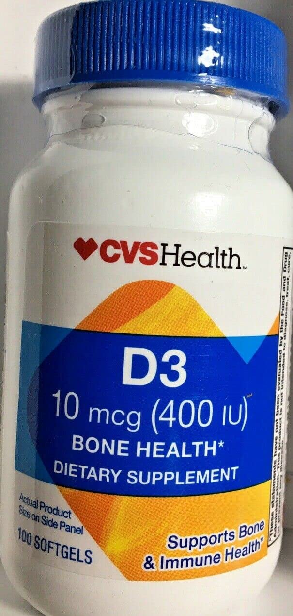 CVS Health Vitamin D3 Softgels 400IU, 100 Softgels