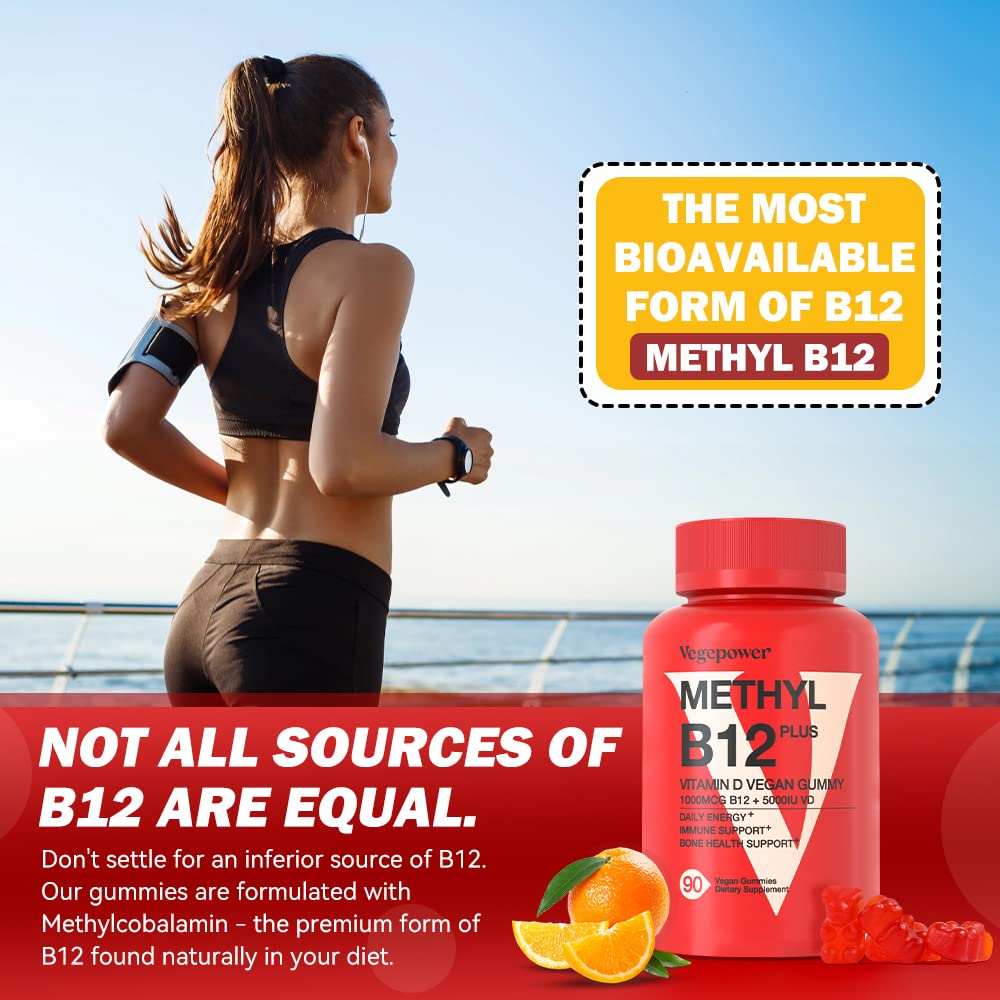 VEGEPOWER Vitamin B12 1000 mcg Gummies 180 Bears