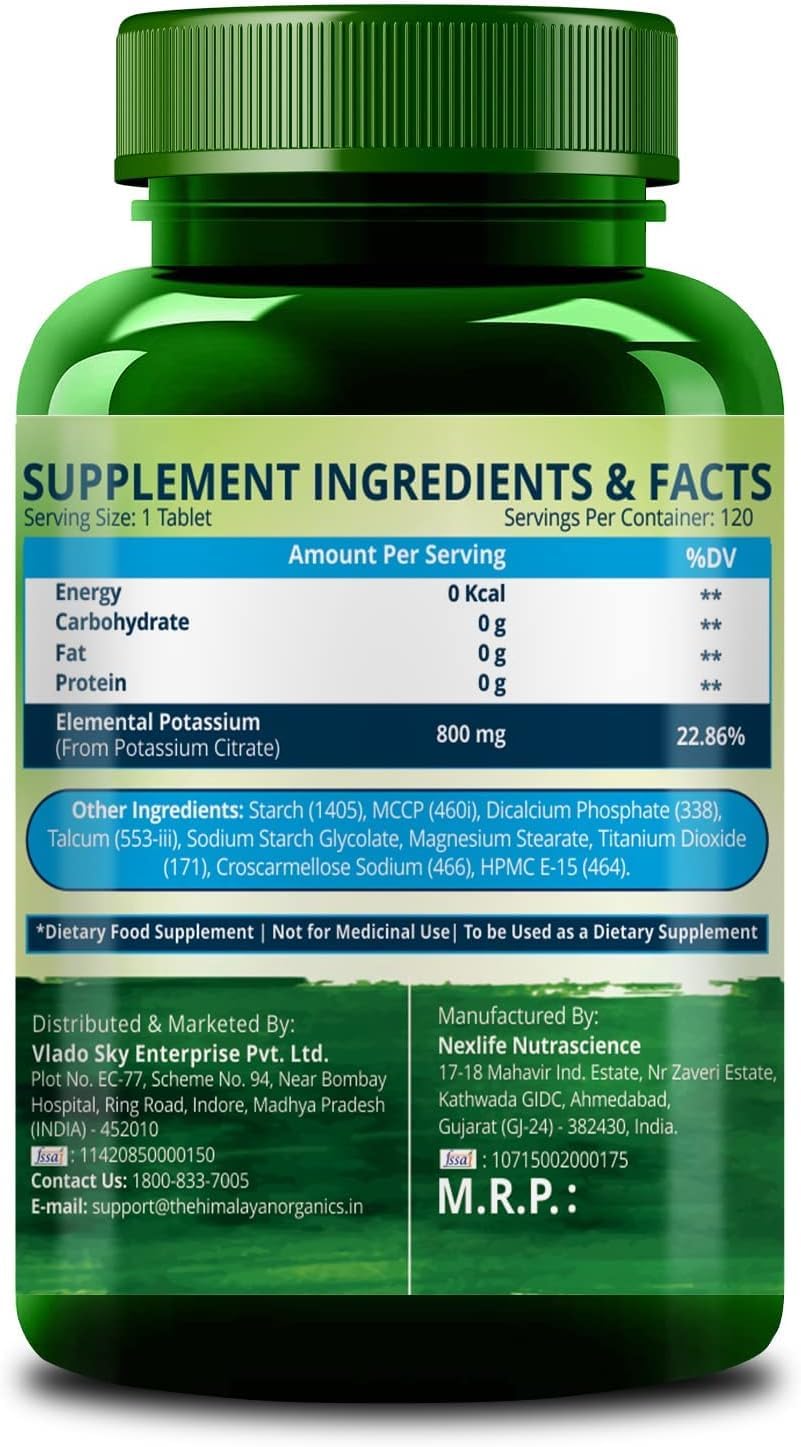 Generic Potassium Citrate 800mg Tablets, 240 Tablets