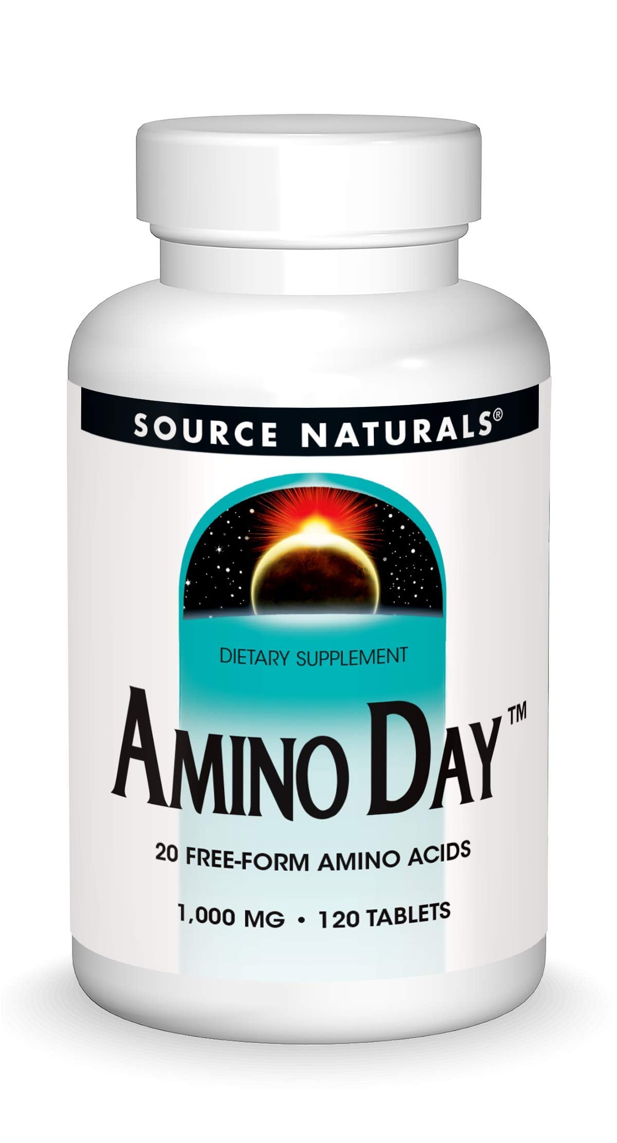 Source Naturals Amino Day - 20 Free Form Amino Acids Supports Quality Dieting During Nutrition 120 Tablets