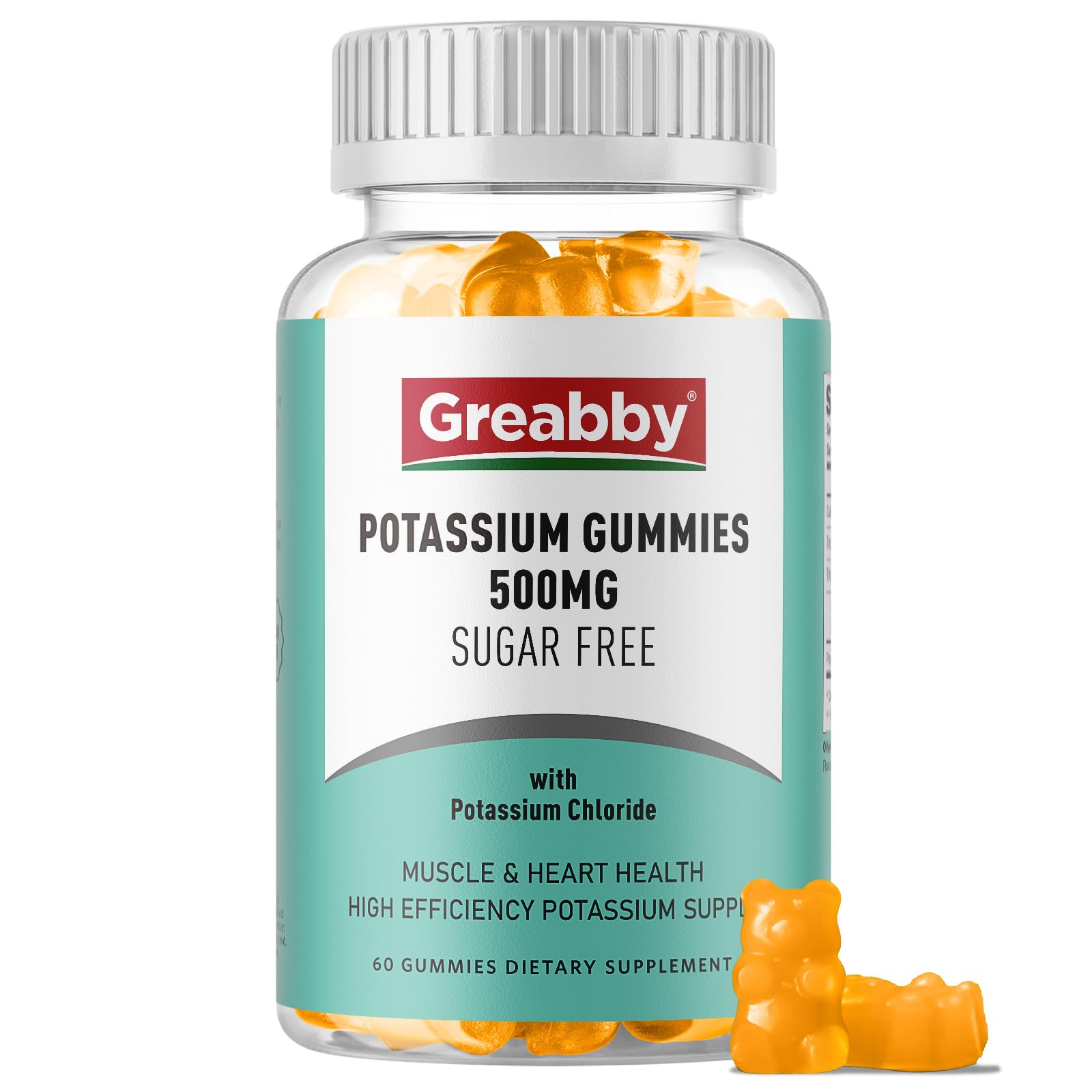GREABBY Potassium Gummies 60 Count