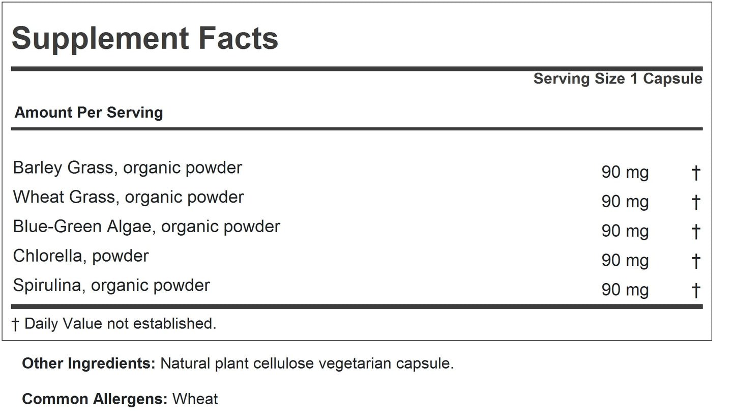 ANDREW LESSMAN Green Foods Complex Capsules 180