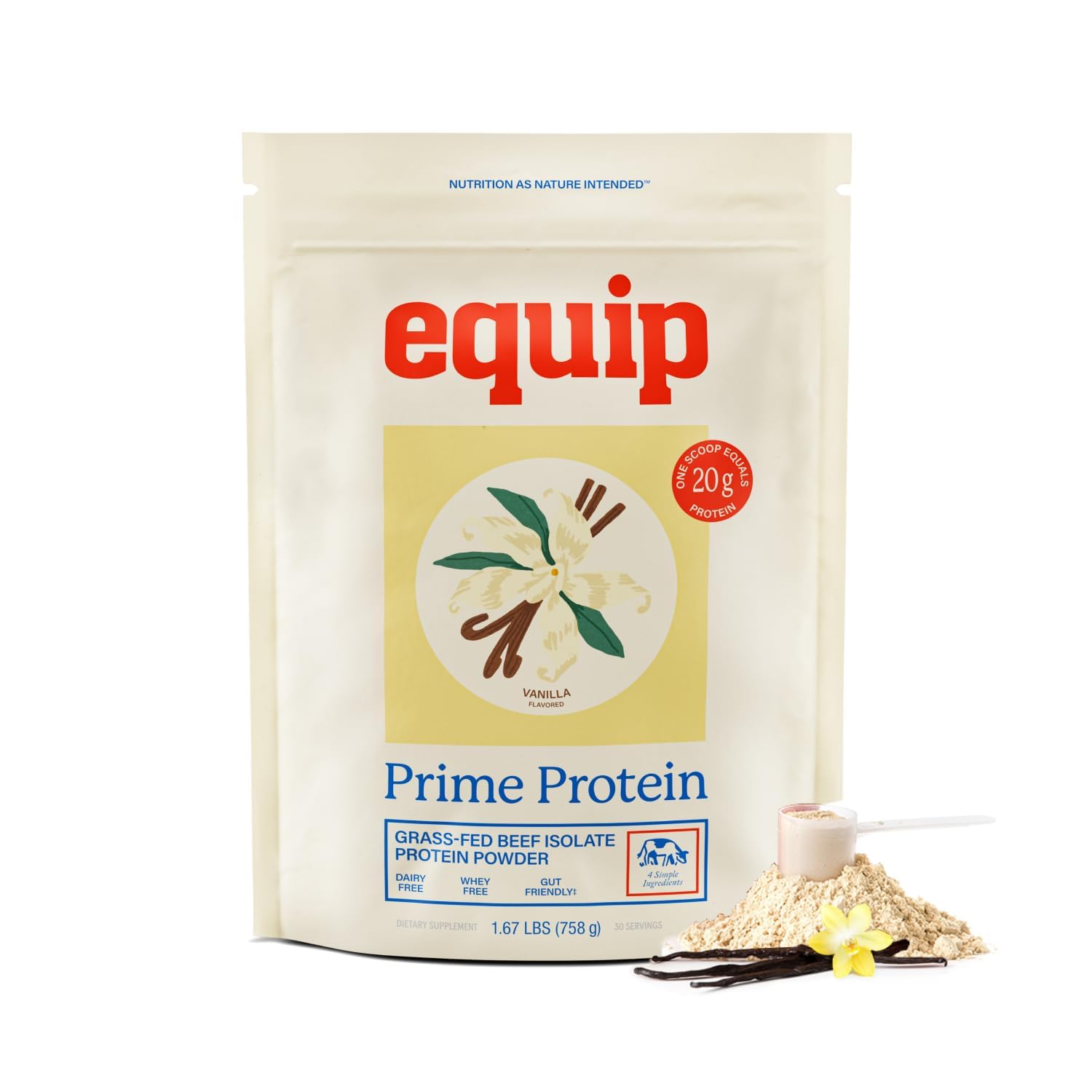 Equip Prime Protein Powder, 30 Servings, Vanilla