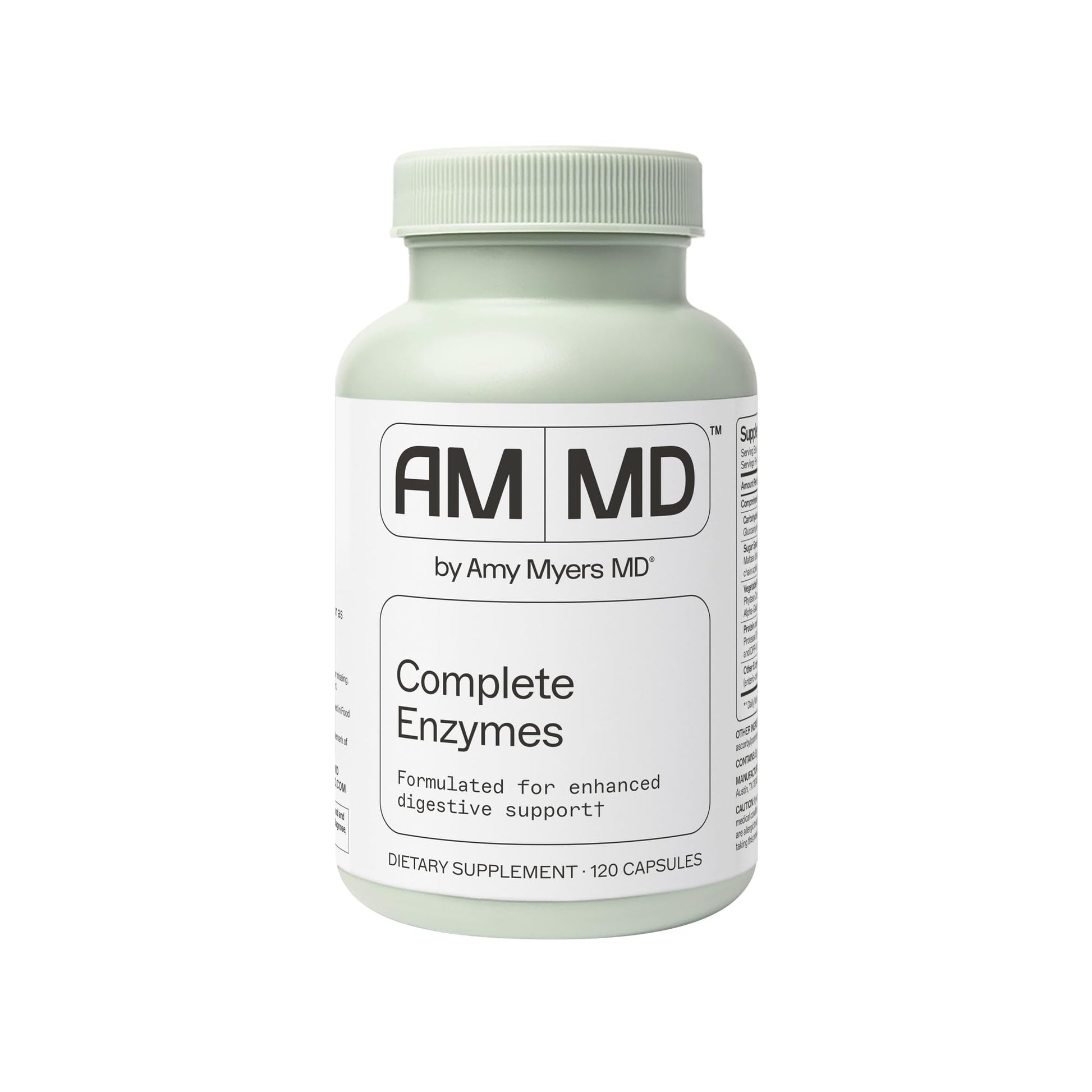 Amy Myers MD Complete Enzymes Gut Care & Digestive Health Support Supplement - Daily Healthy Microbiome Support Nutritional Supplement Capsules, 120