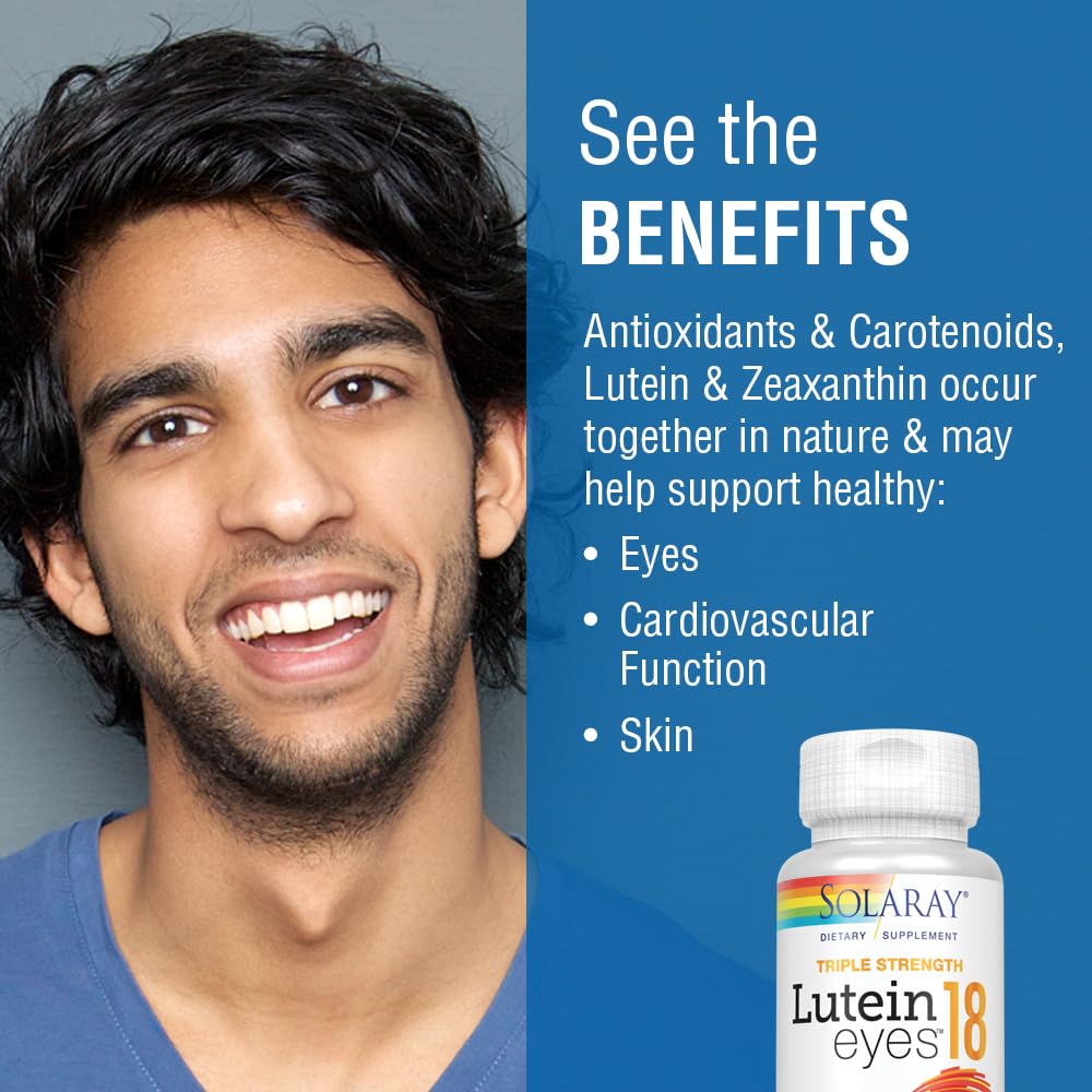 SOLARAY Lutein Eyes Triple Strength 18 mg VegCap, 60 Count