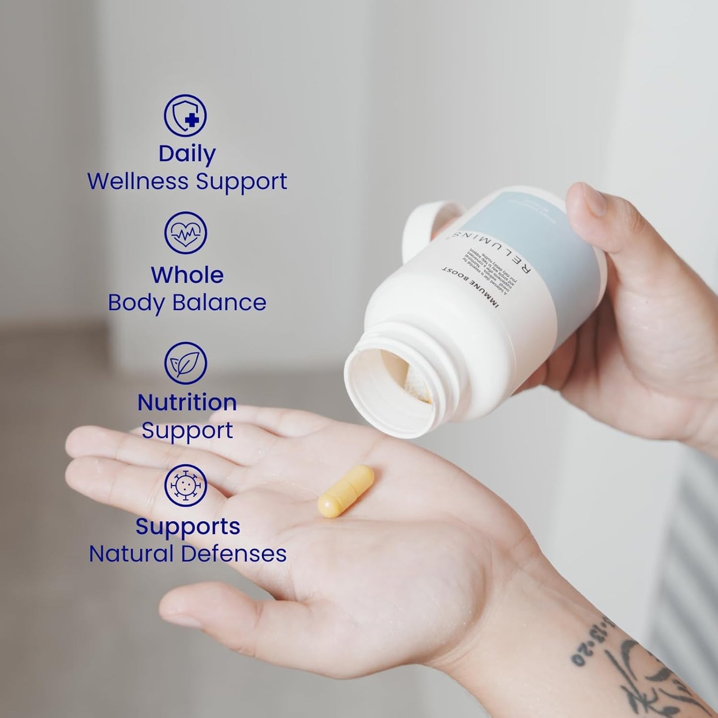 Relumins Immune Boost & Immune Defense Supplement Set Capsules 120