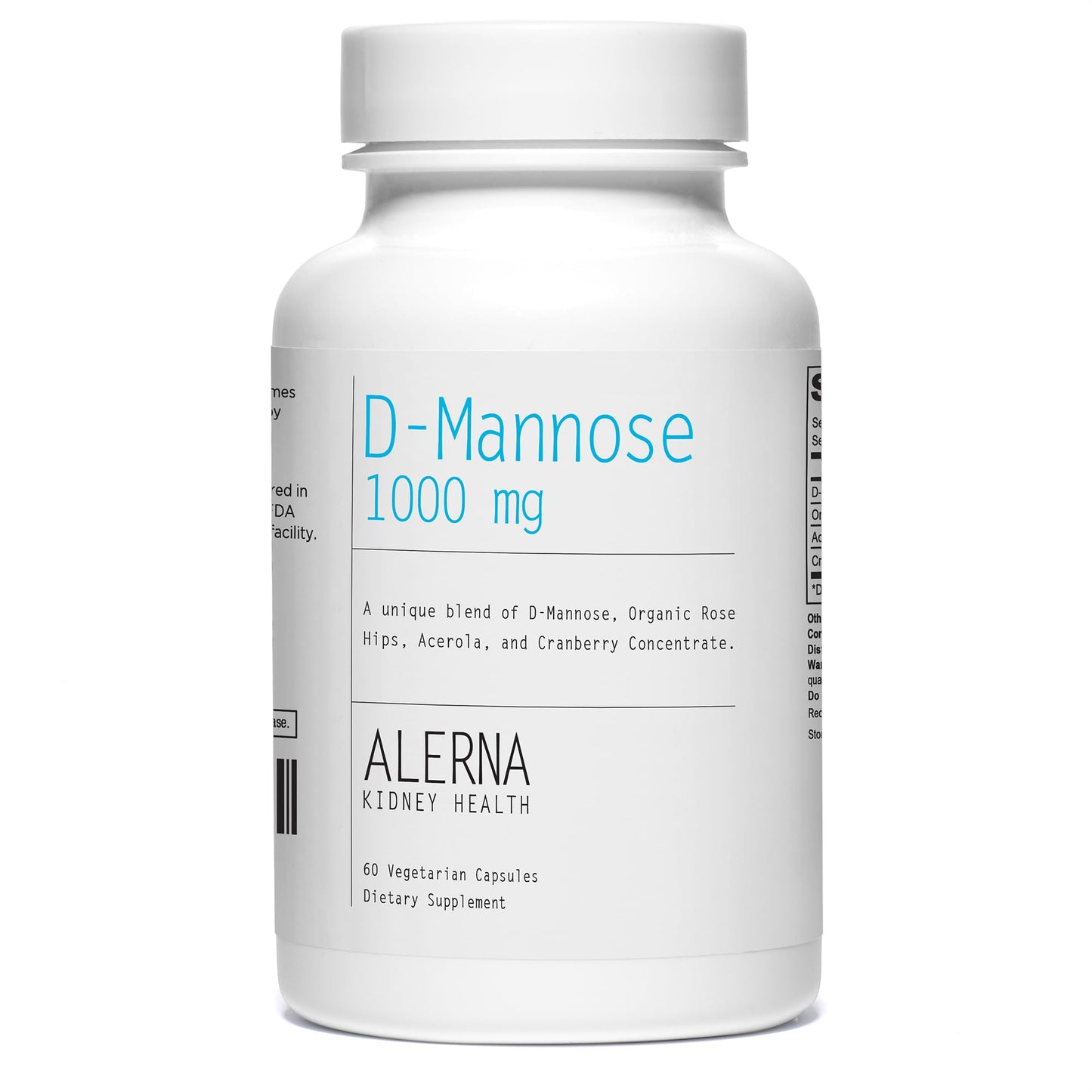 Alerna Kidney Health D-Mannose 1000 mg Capsules, 60 Count