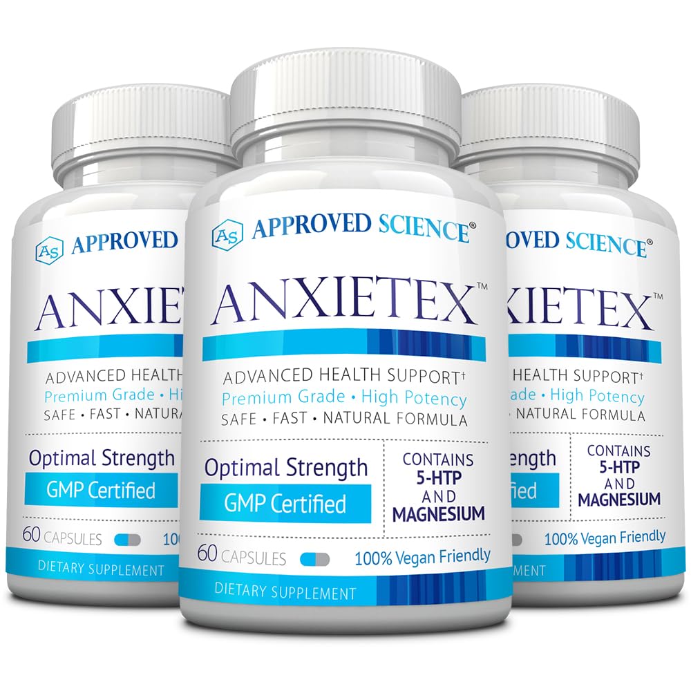Approved Science Anxietex - Calm and Relaxation - L-Theanine and Magnesium Capsules, 180