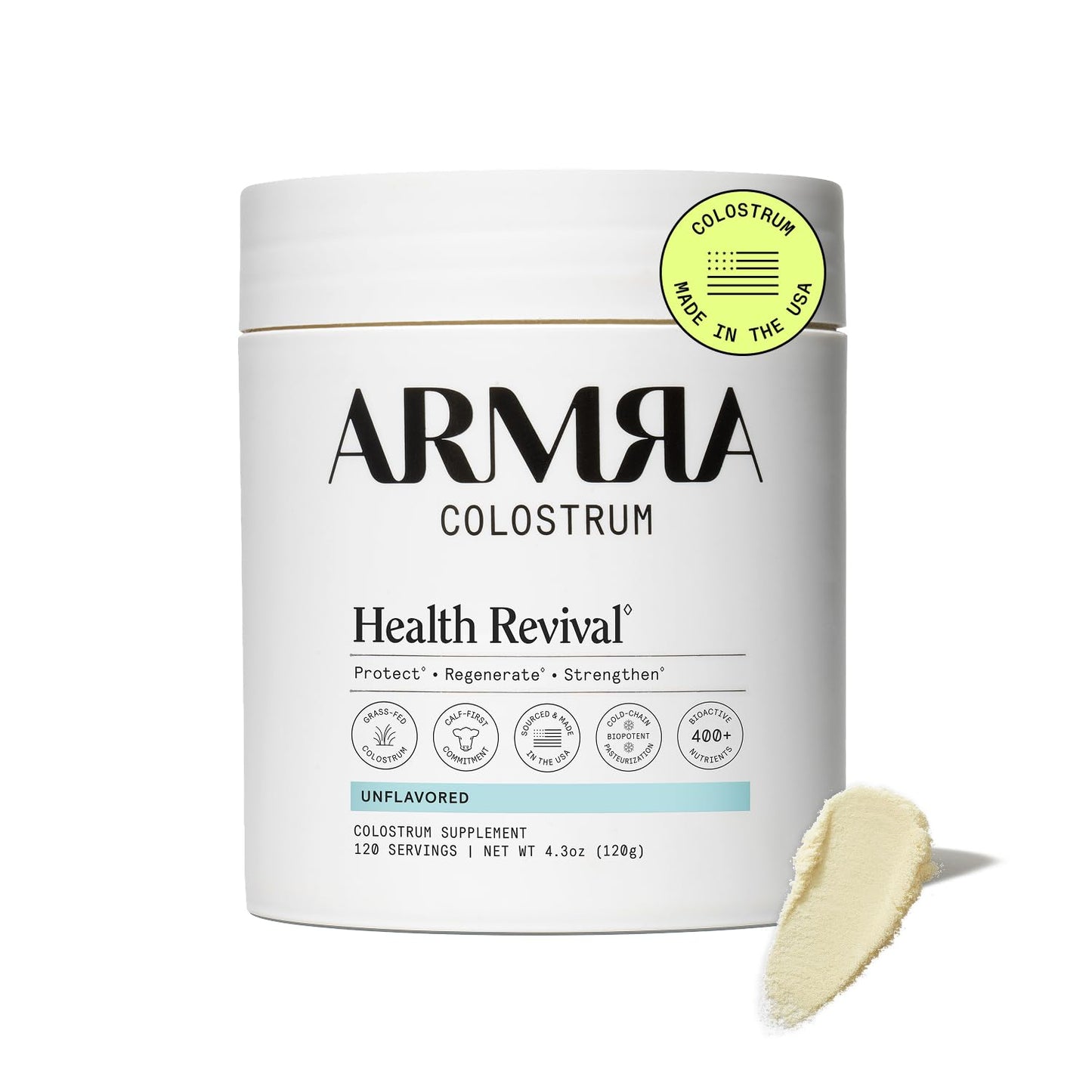 ARMRA Colostrum Powder, Unflavored, 120 Servings