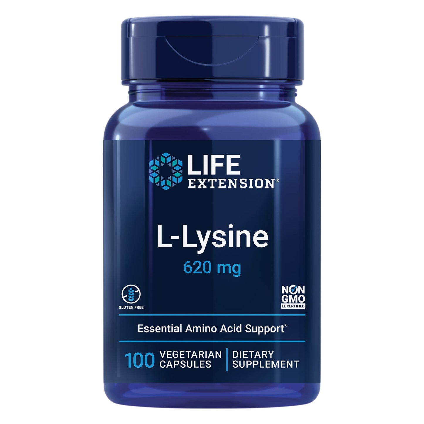 Life Extension NAC 600mg Antioxidant Immune Support & L-Lysine 620mg for Healthy Stress Response Capsules, 160