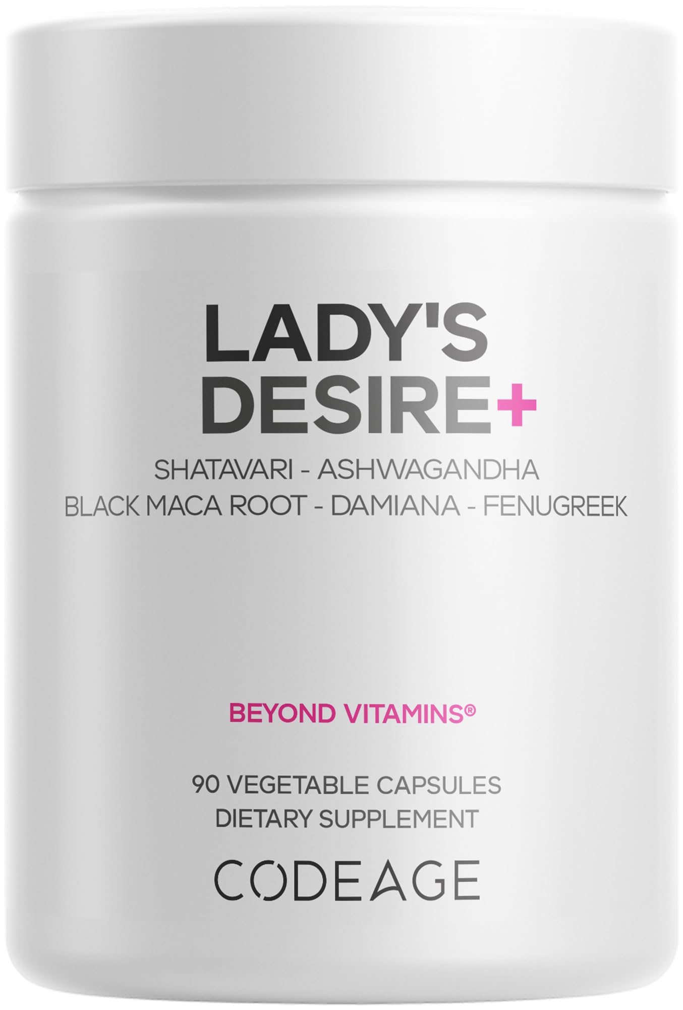 Codeage Lady's Desire Supplement for Women, Shatavari, Damiana Capsules, 90 Count