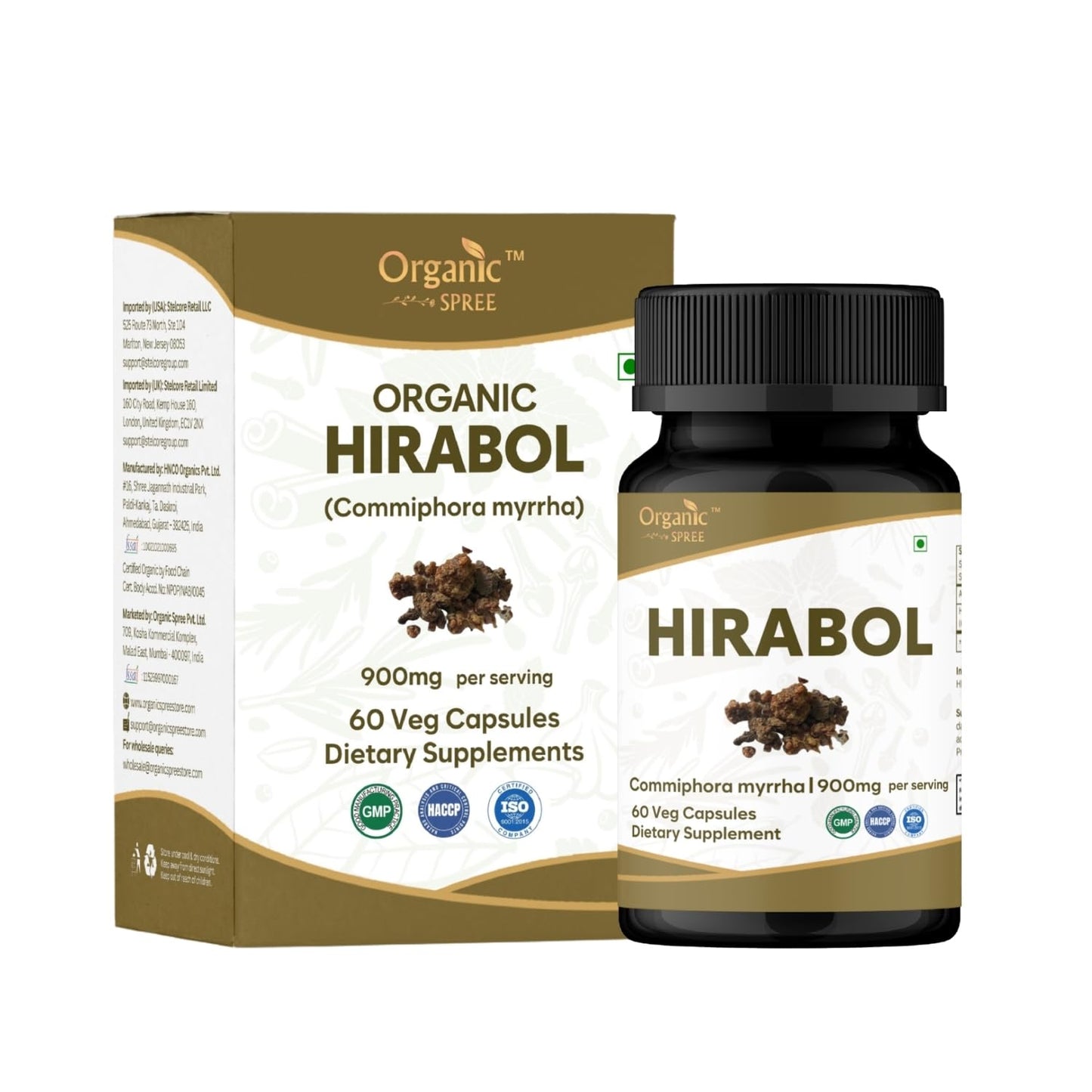 ORGANIC SPREE Hirabol Capsules 60 Count