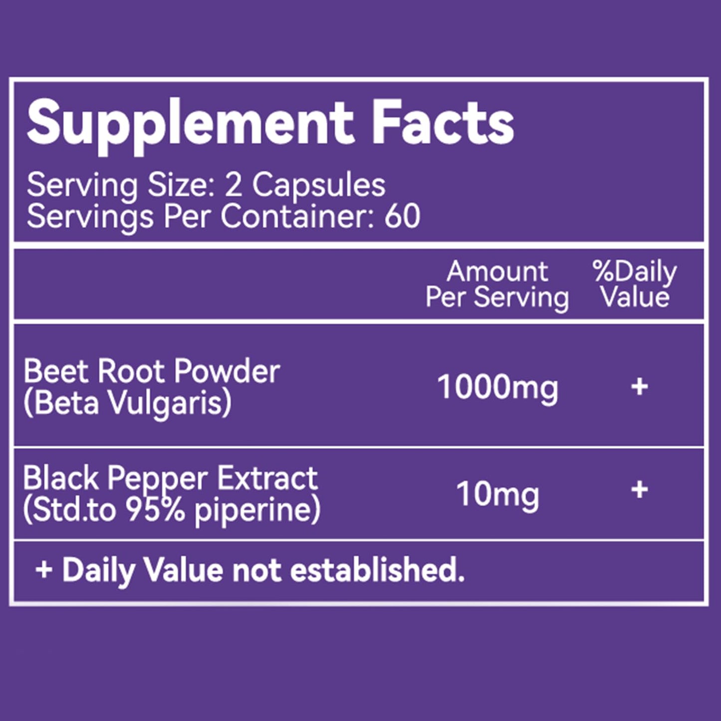 EAZGOO Beet Root Capsules 1000mg Per Serving, Supports Nitric Oxide Production & Blood Pressure, with Black Pepper Extract, Non-GMO, Gluten Free, Vegan, 120 Capsules