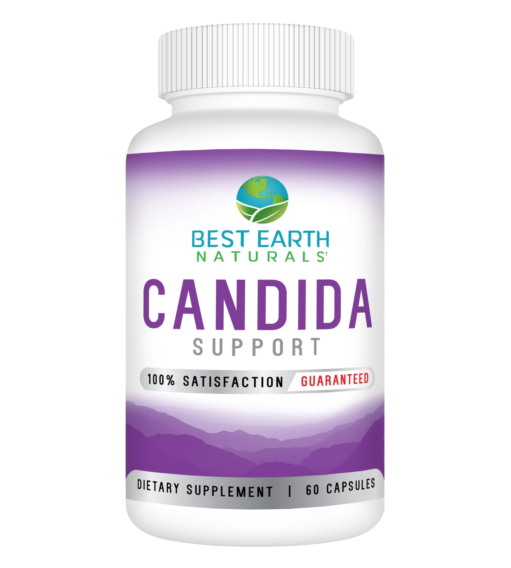 Best Earth Naturals Candida Support Supplement Promote Balance and Well-Being for Men and Women 60 Capsules