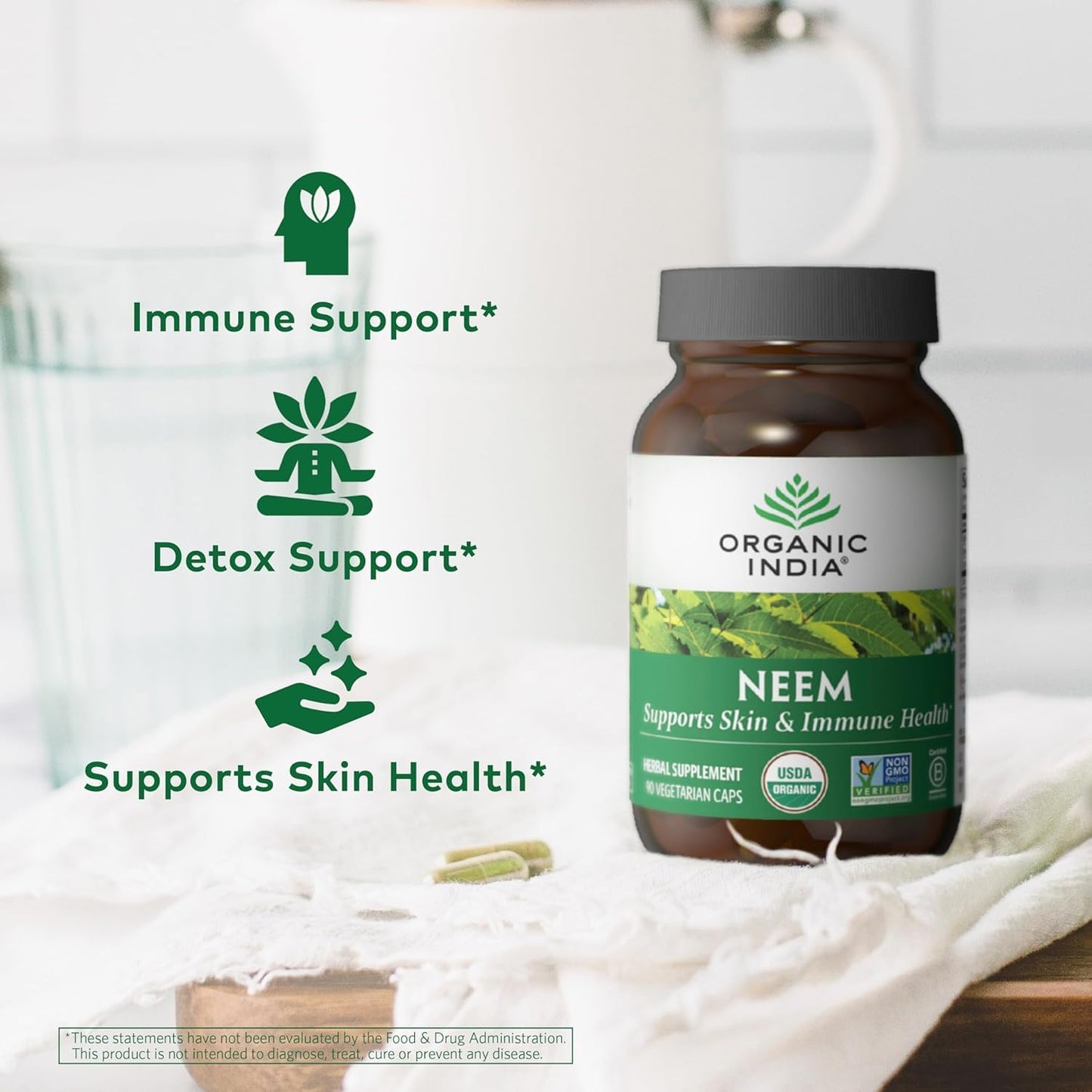 Organic India Neem Capsules, 90 Count
