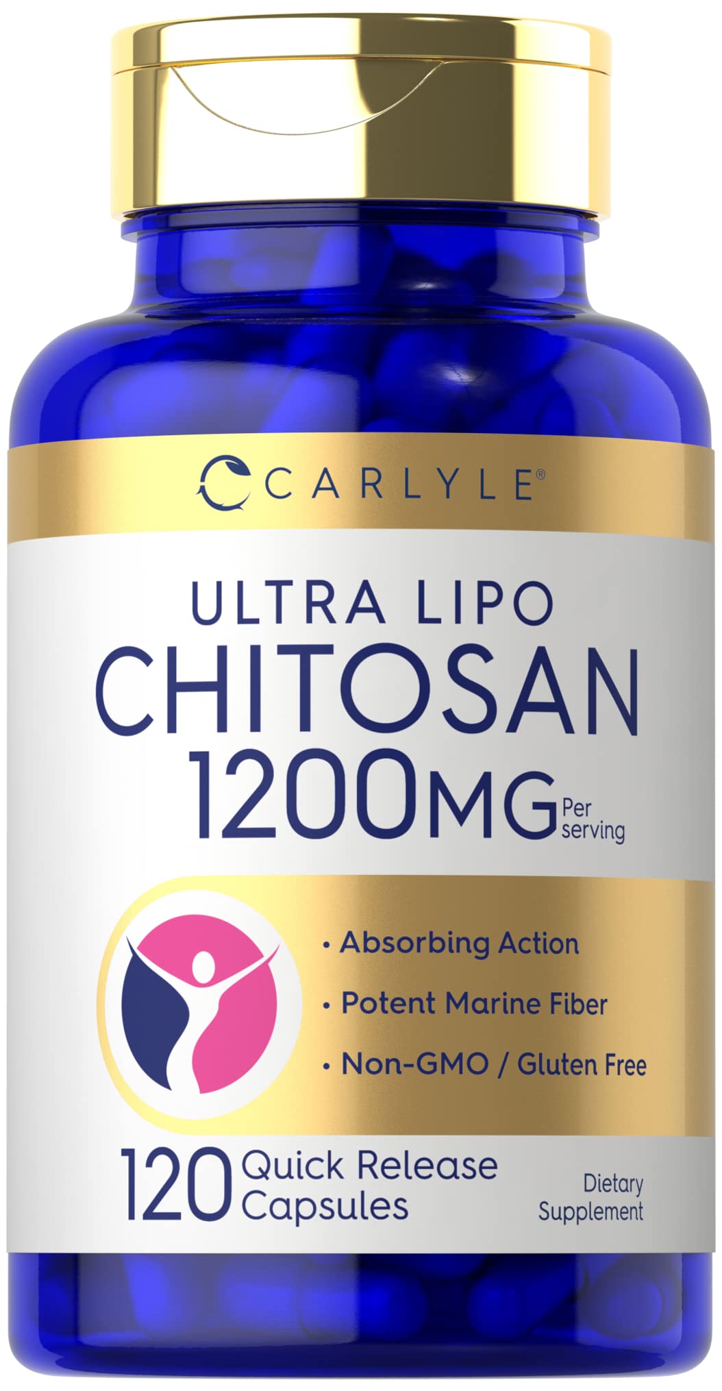 Carlyle Chitosan Supplement 1200mg Capsules 120 Count