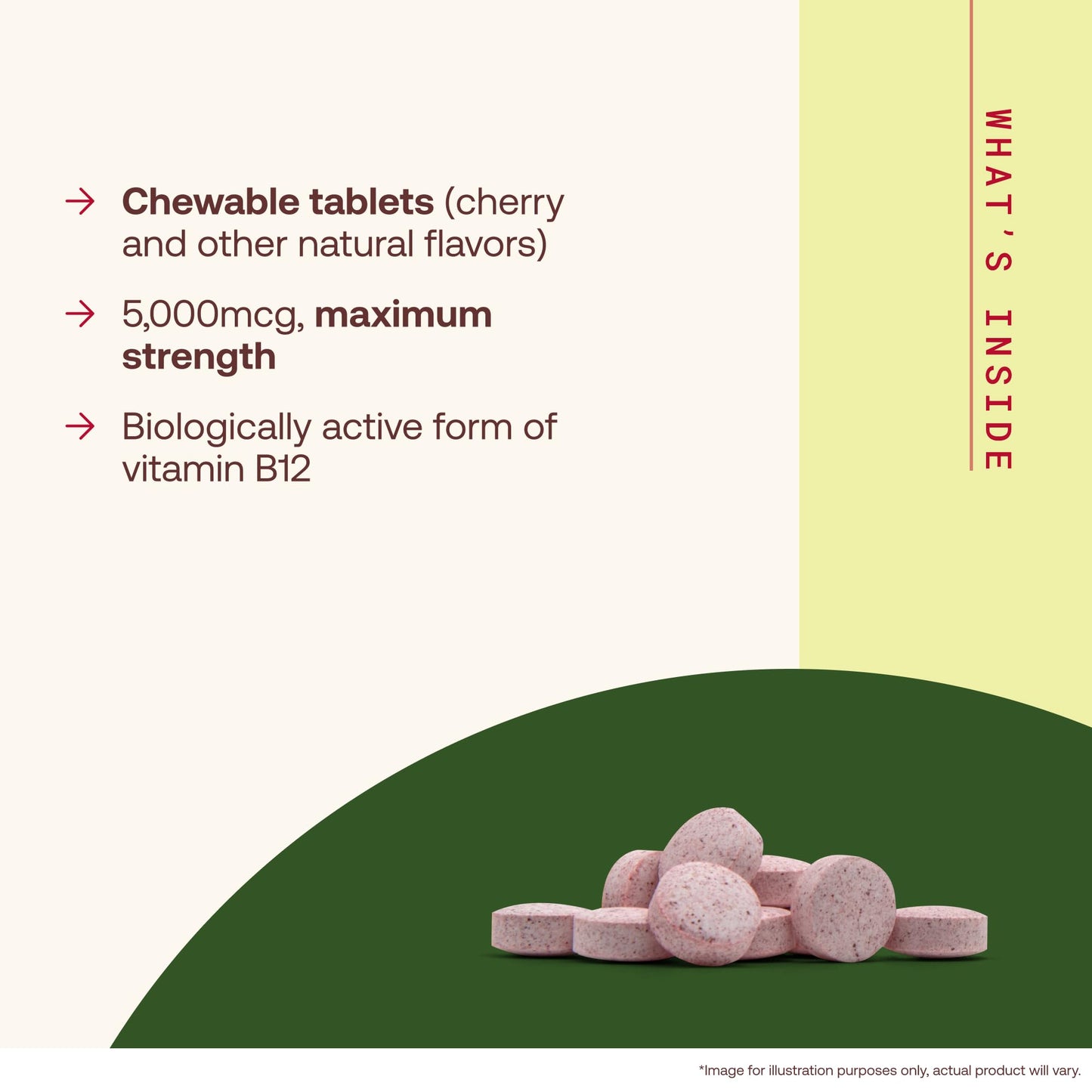 Jarrow Formulas Methyl Vitamin B-12 5000 mcg Chewable, 60 Tablets