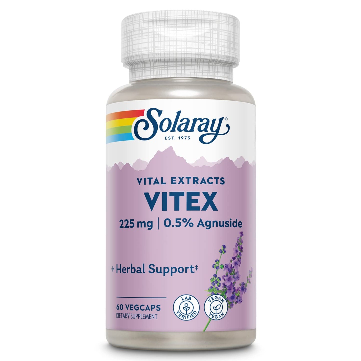 SOLARAY Vitex Berry Extract 225 mg Capsule, 60 Count