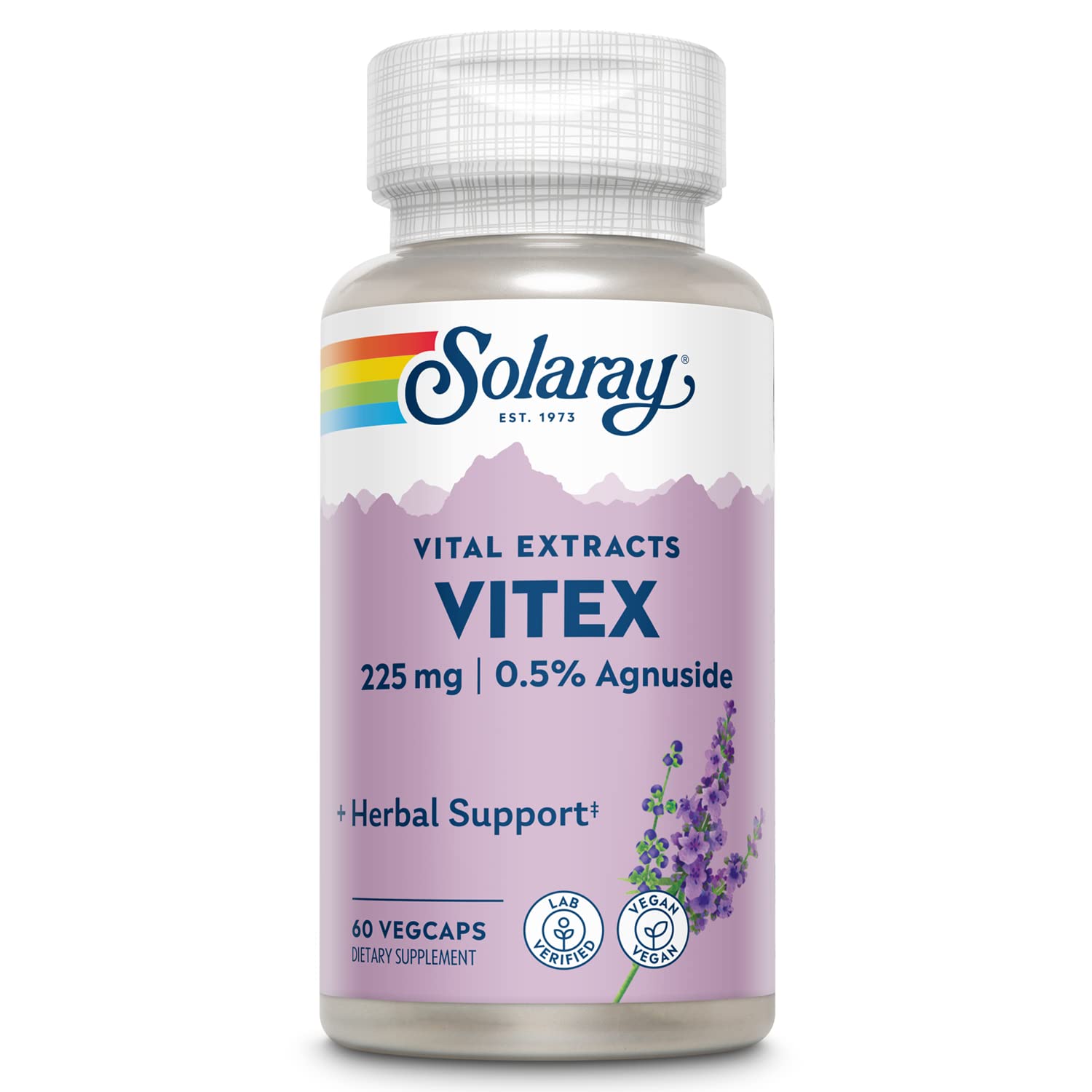 SOLARAY Vitex Berry Extract 225 mg Capsule, 60 Count