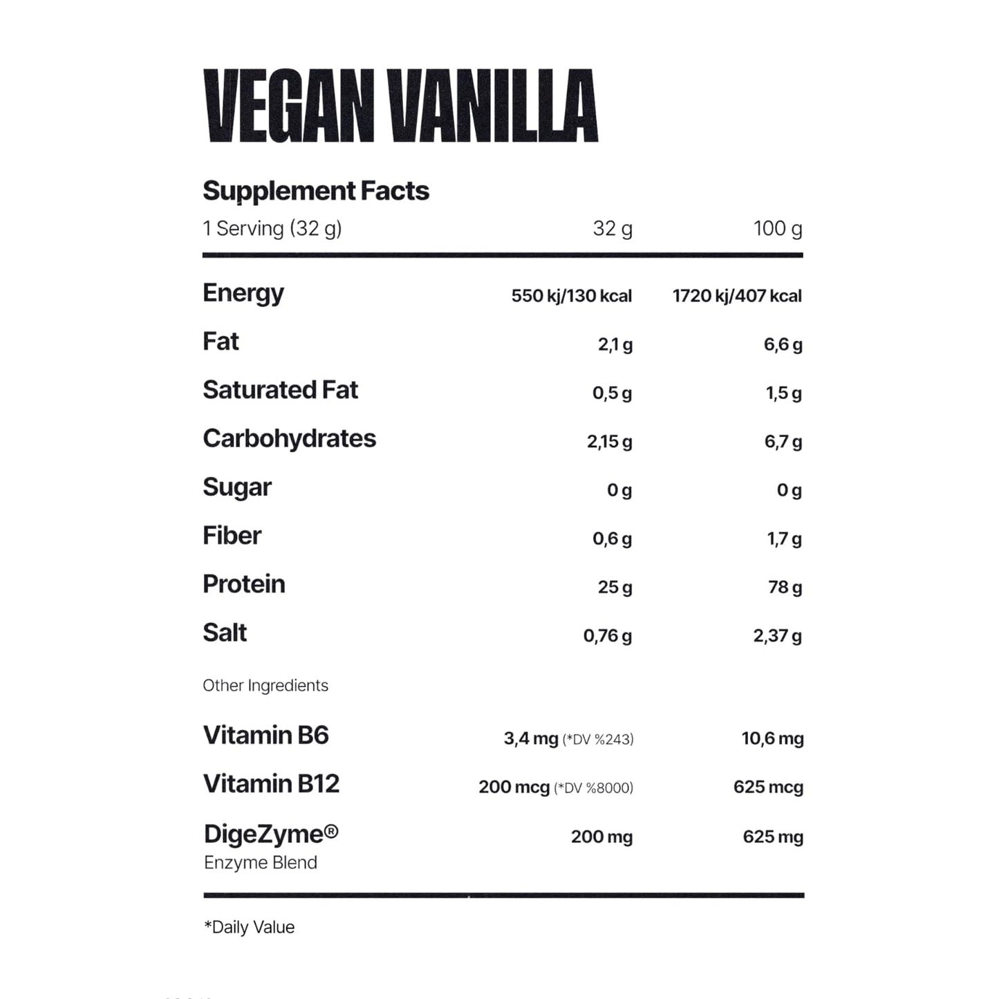 SunBerg Vegan Vanilla Protein Powder, 1 Pack