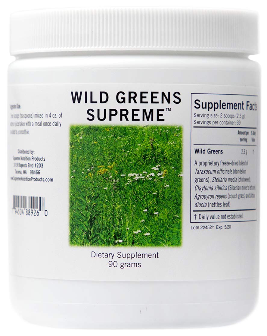 Supreme Nutrition Products Supreme Wild Greens Supreme Pure 90 Grams Herbal Combination Powder, 3.17 oz