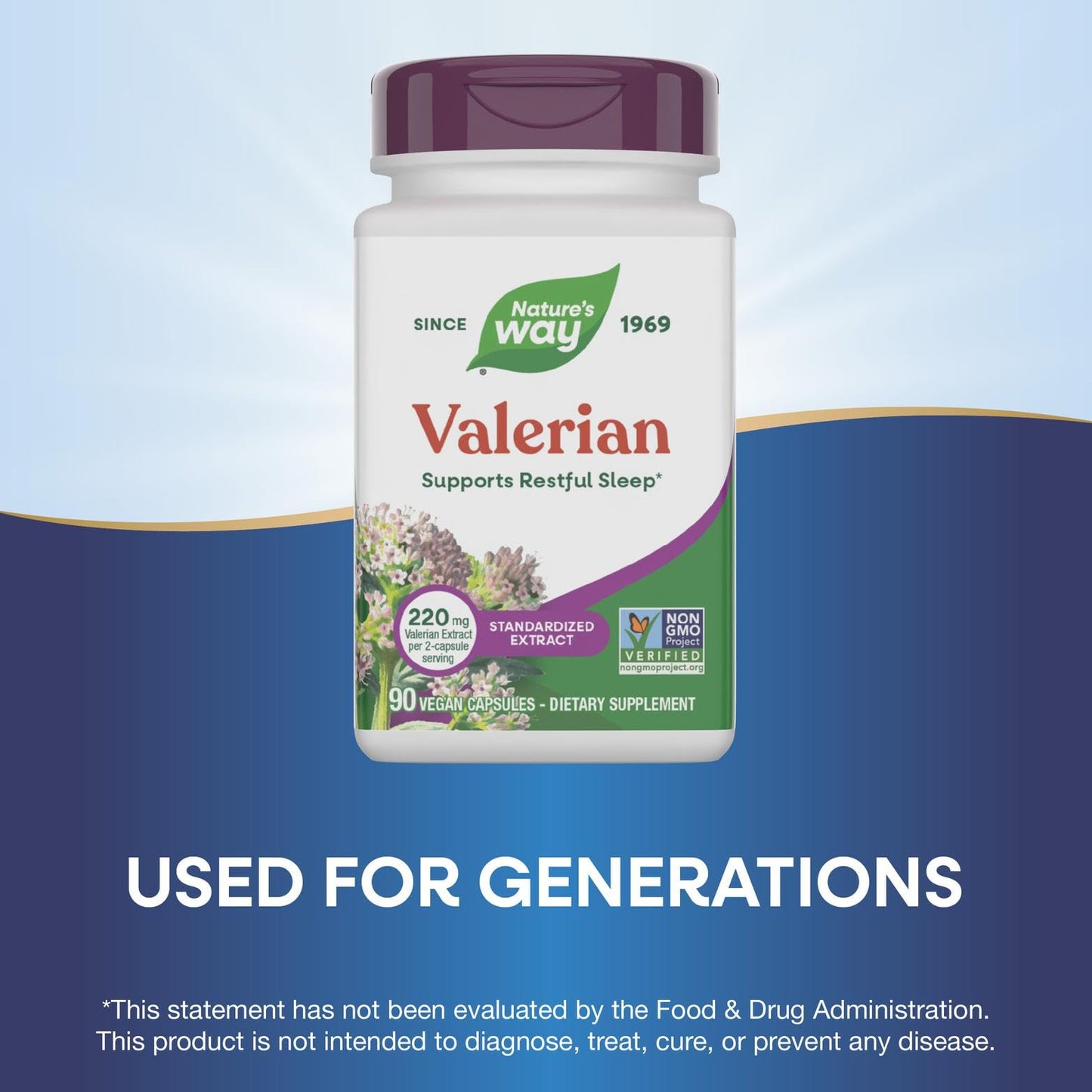 Nature's Way Valerian Premium Extract Capsules, 90 Count
