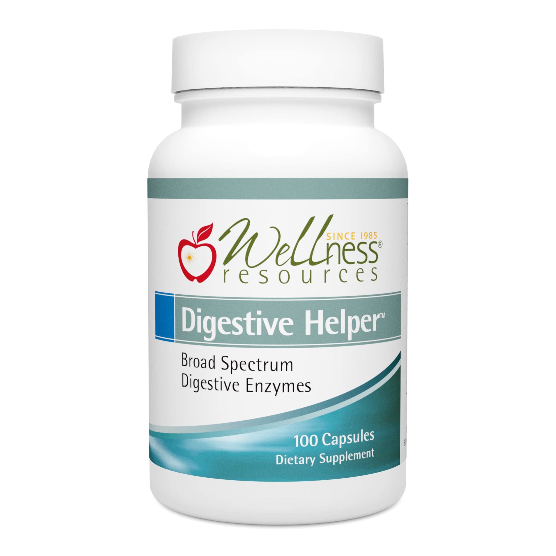 Wellness Resources Digestive Helper with BioCore DPP IV Multi Digestive Enzyme Supplement for Gluten Digestion and Breakdown of Fats, Casein, Proteins Capsules 100