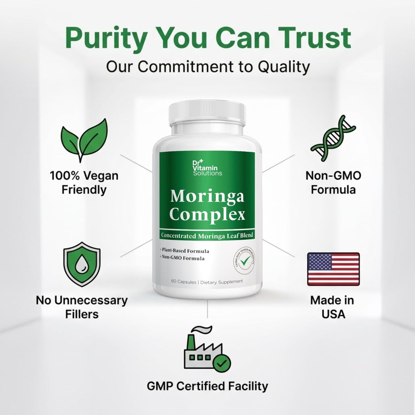 DR VITAMIN SOLUTIONS Moringa Complex Capsules 60 Count
