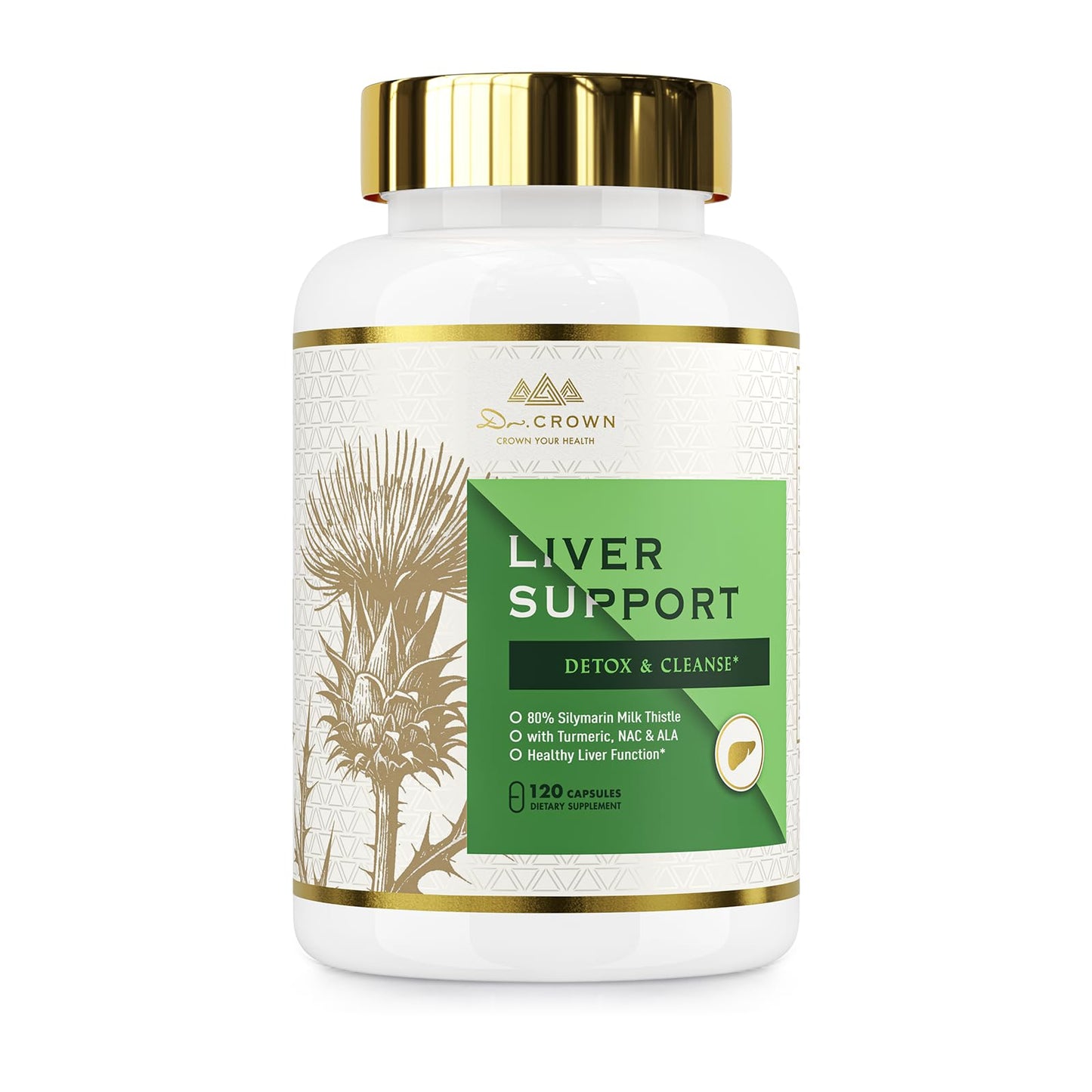 DR. CROWN Milk Thistle Capsule 120 Count