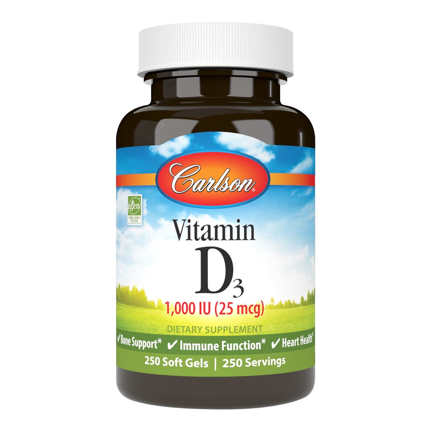 Carlson Vitamin D3 1000 IU Softgels 250 Count