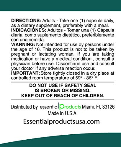 ELP ESSENTIAL Anamu 550 mg Petiveria alliacea Capsules 100 Count
