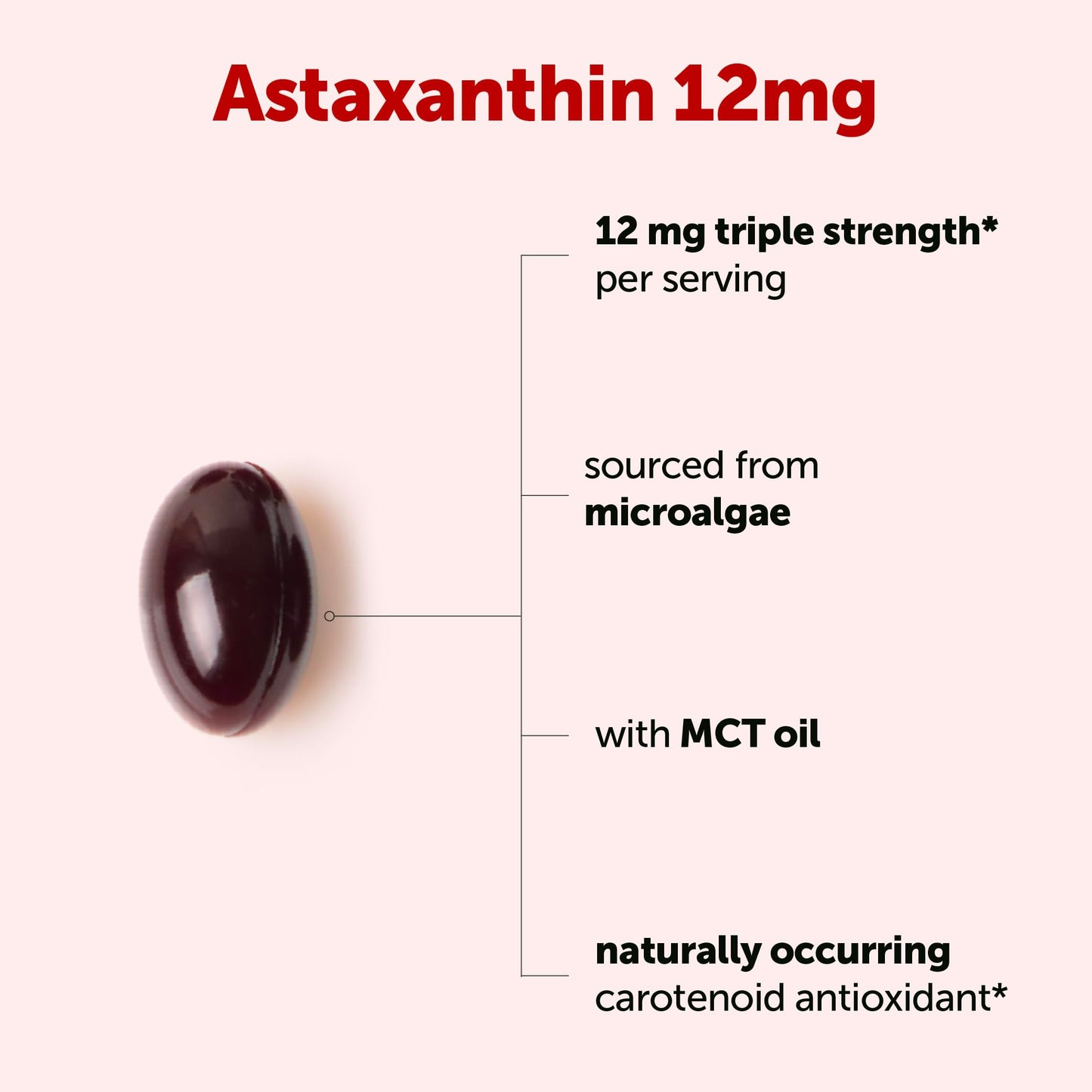 Micro Ingredients Astaxanthin 12mg with MCT Oil Softgels 120