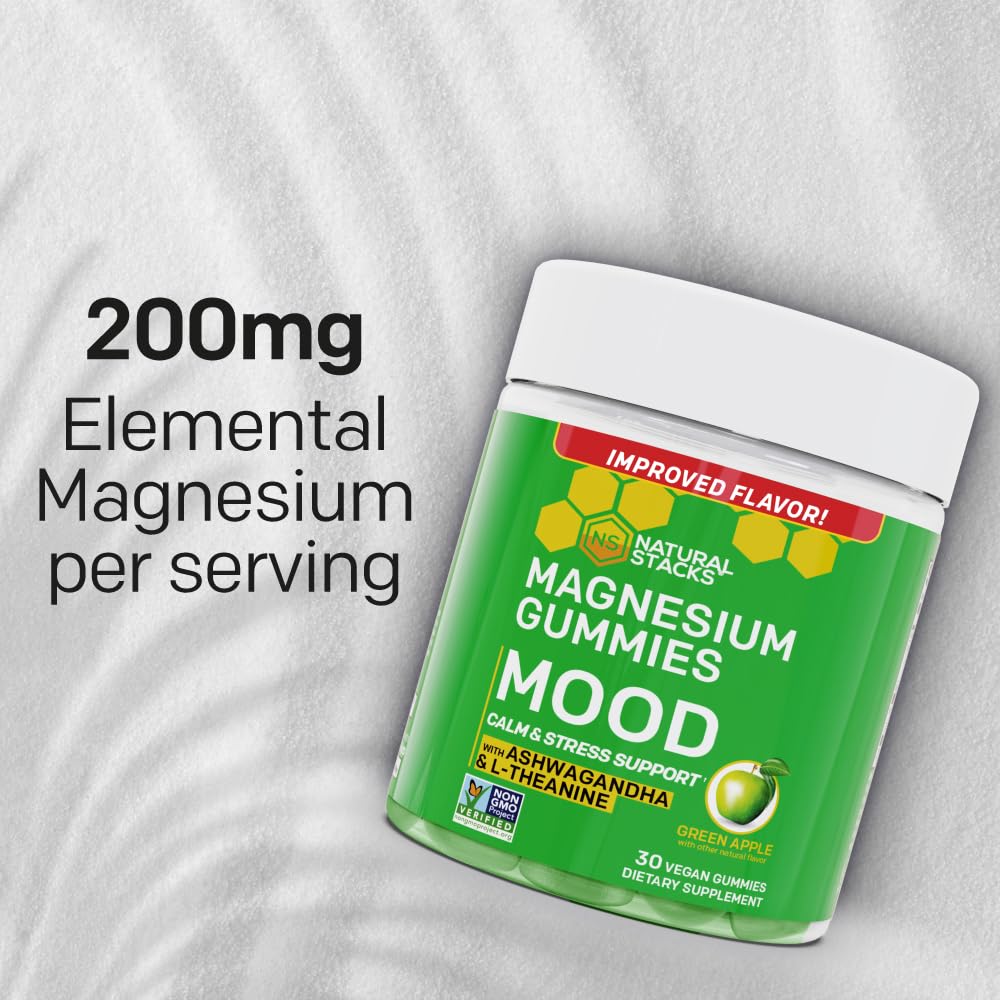 Natural Stacks Mood Magnesium Gummies Gummy 30 Count