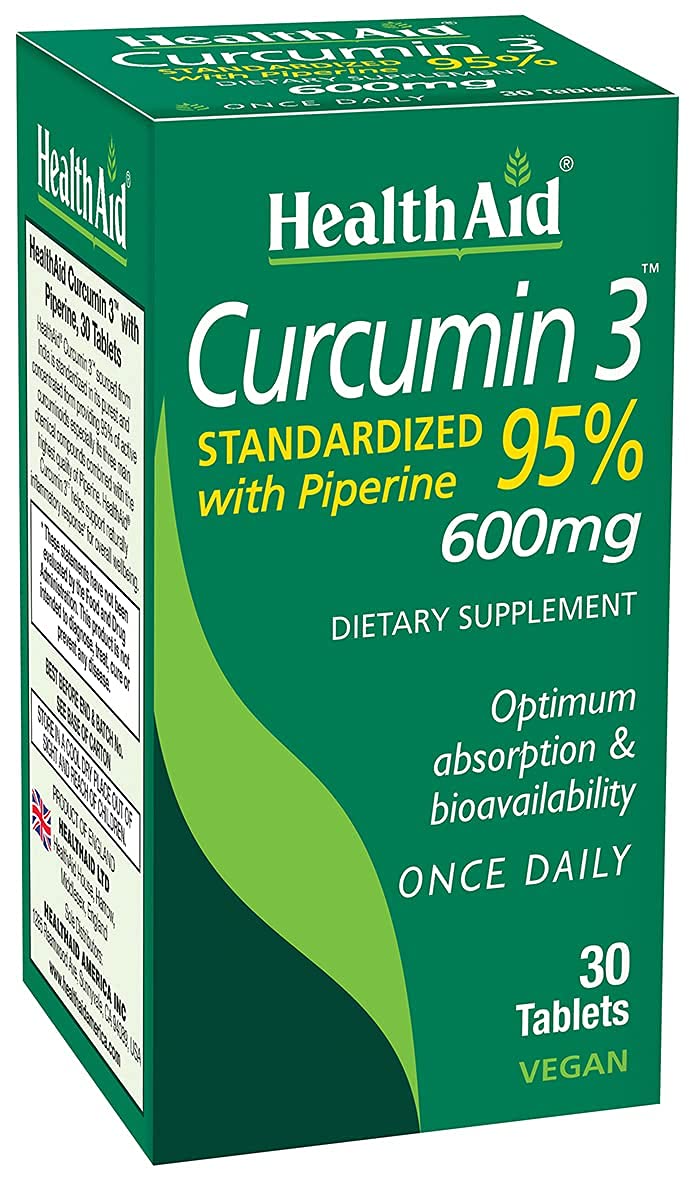 HealthAid Curcumin Complex 600 mg Tablets, 30-Count