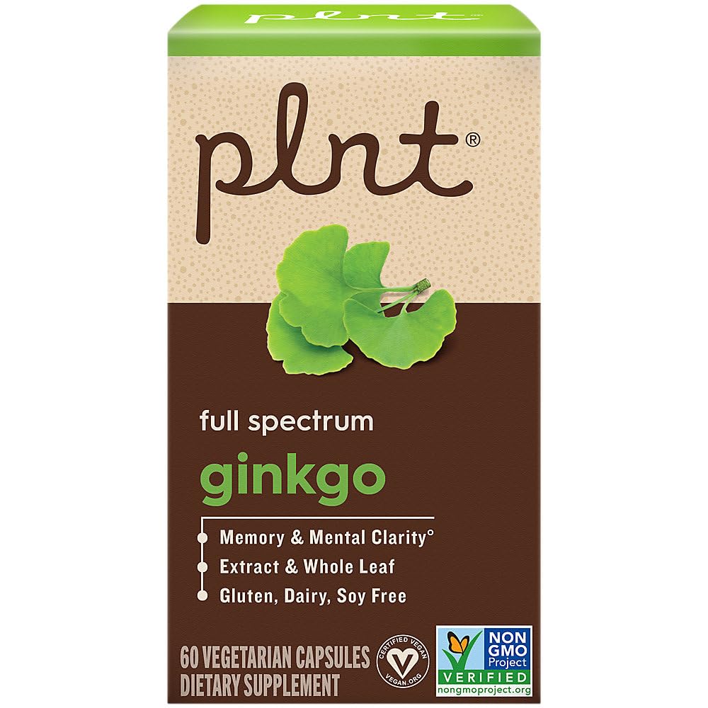 plnt Gingko Full Spectrum, Supports Memory & Mental Clarity 60 Capsules