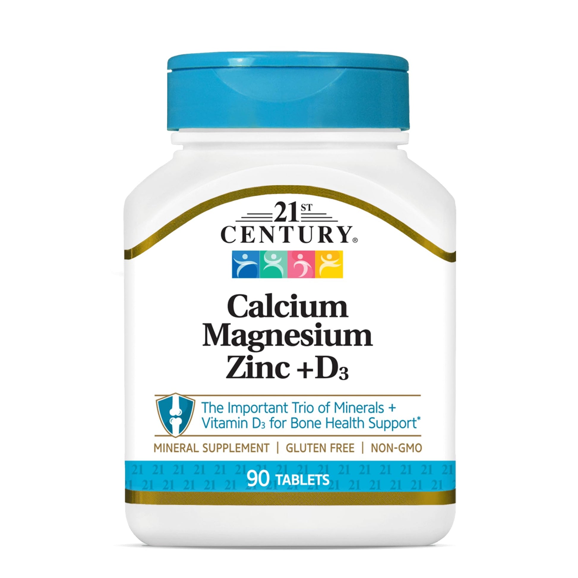 21st Century Cal Mag Zinc +D Vitamin 90 Tablets