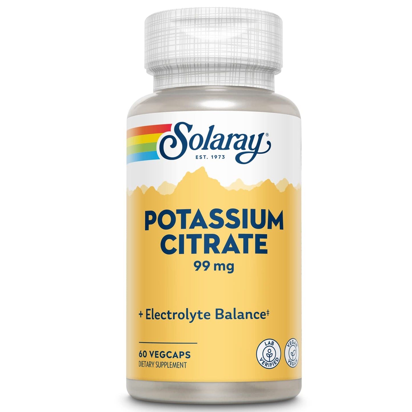 SOLARAY Potassium Citrate Capsule, 60 VegCaps